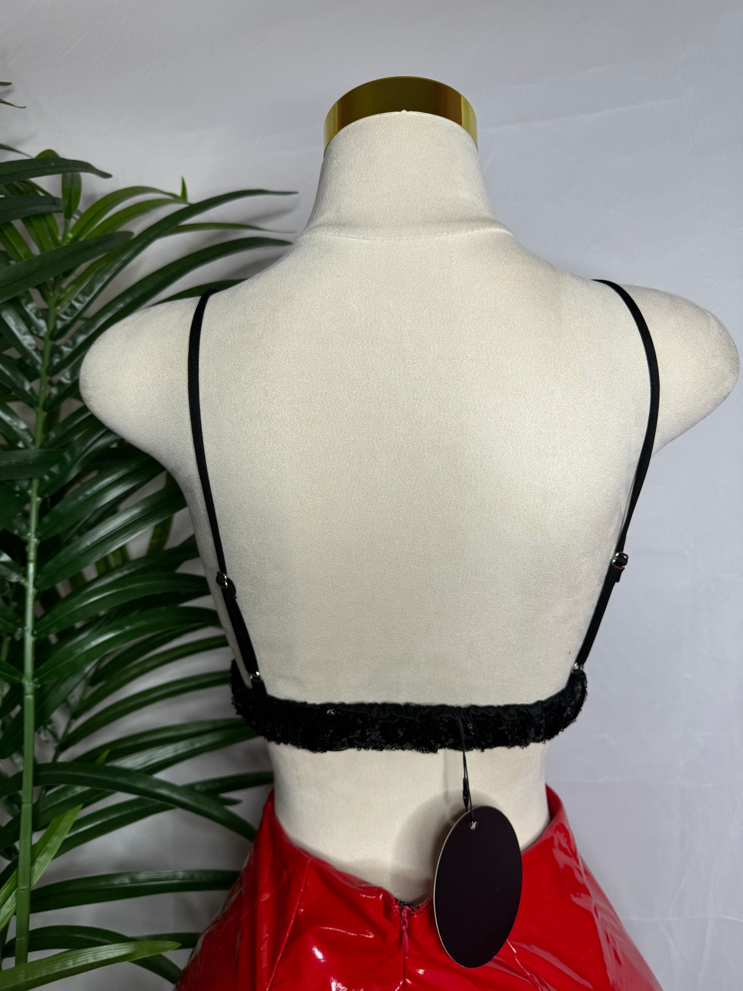 Top Lentejuelas Negro