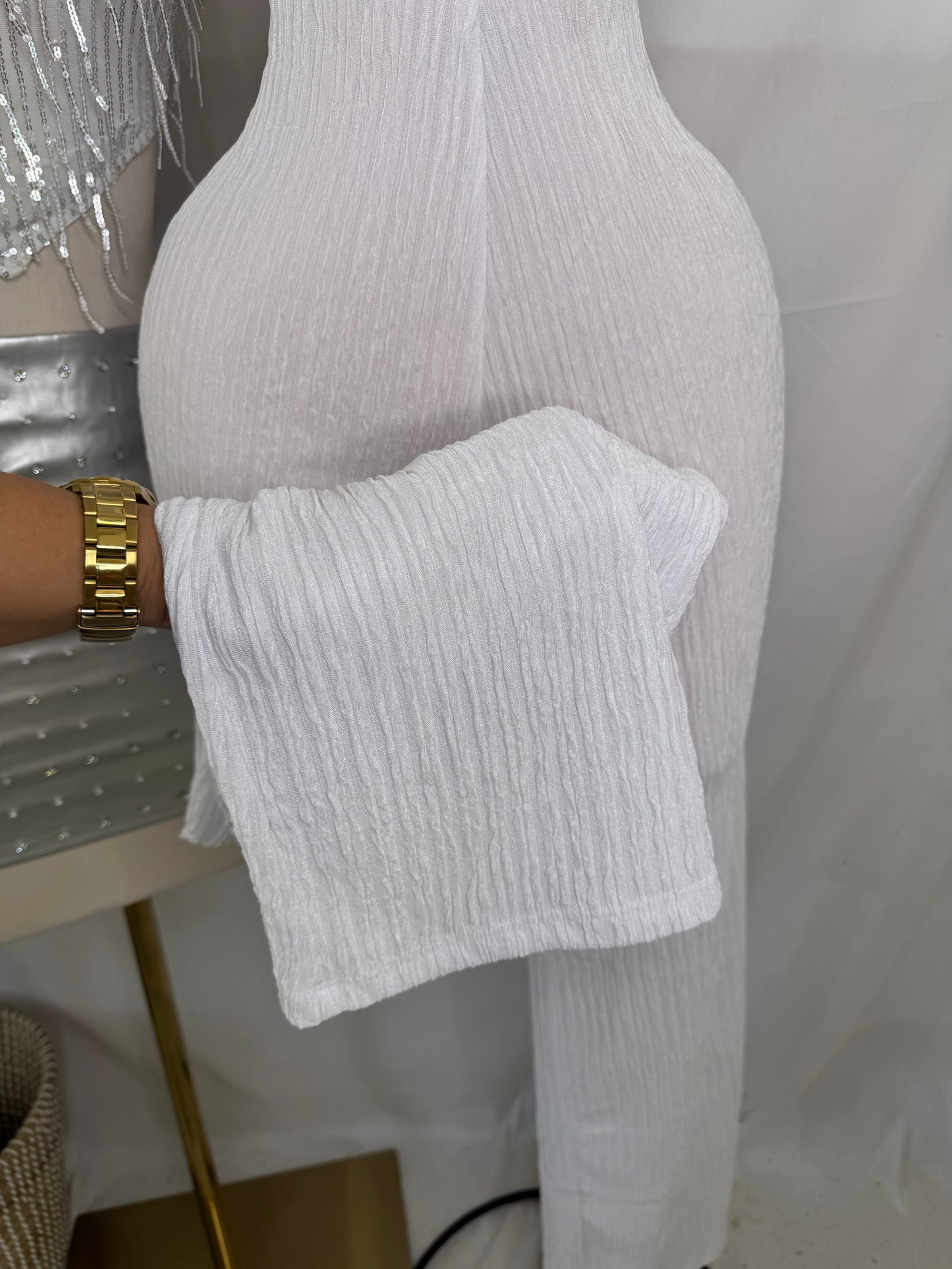 Palazzo Jumpsuit in Blanco