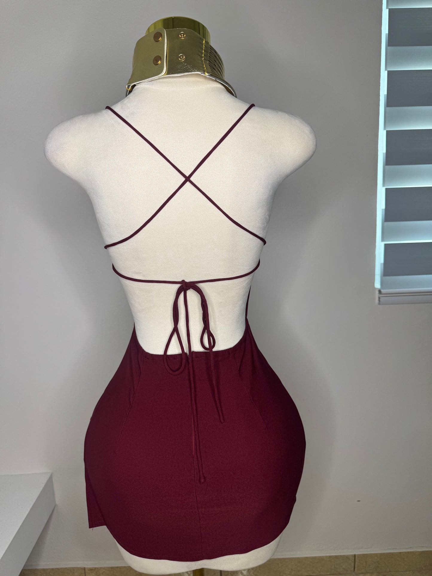 Burgundy Sexy Dress