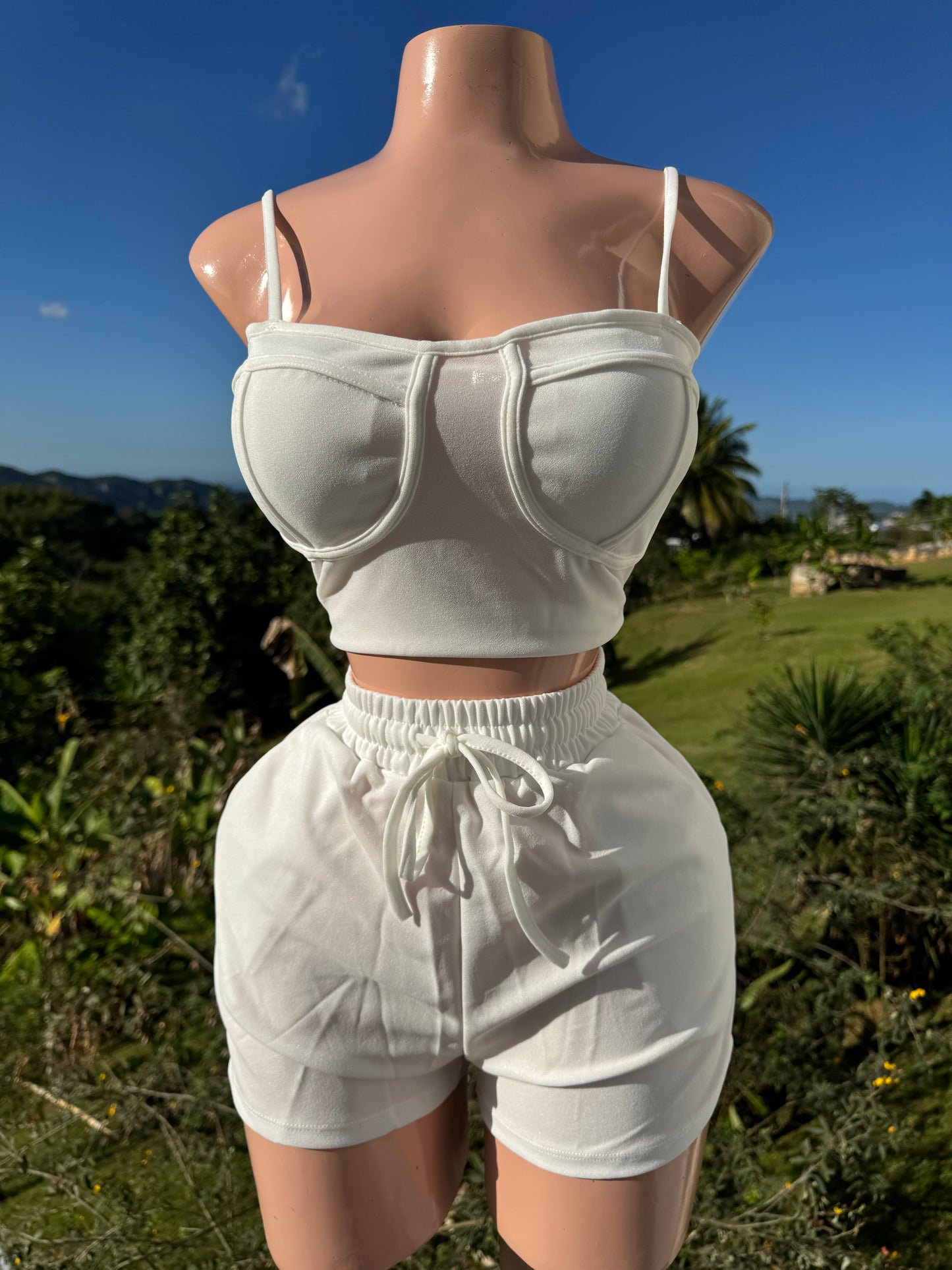 Classy Short Set White