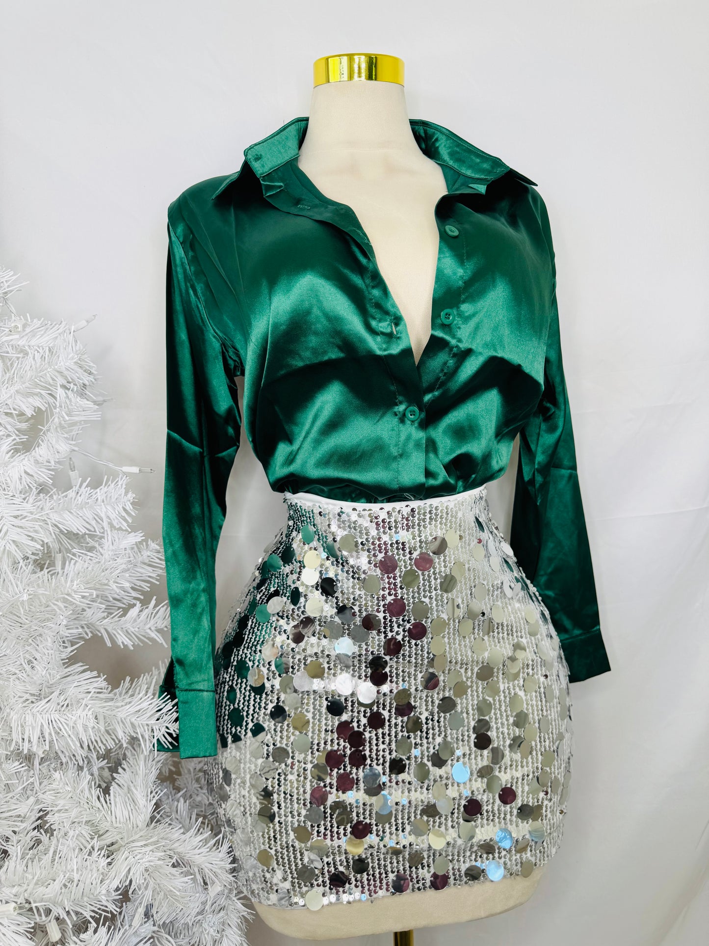Blusa Satinada Verde