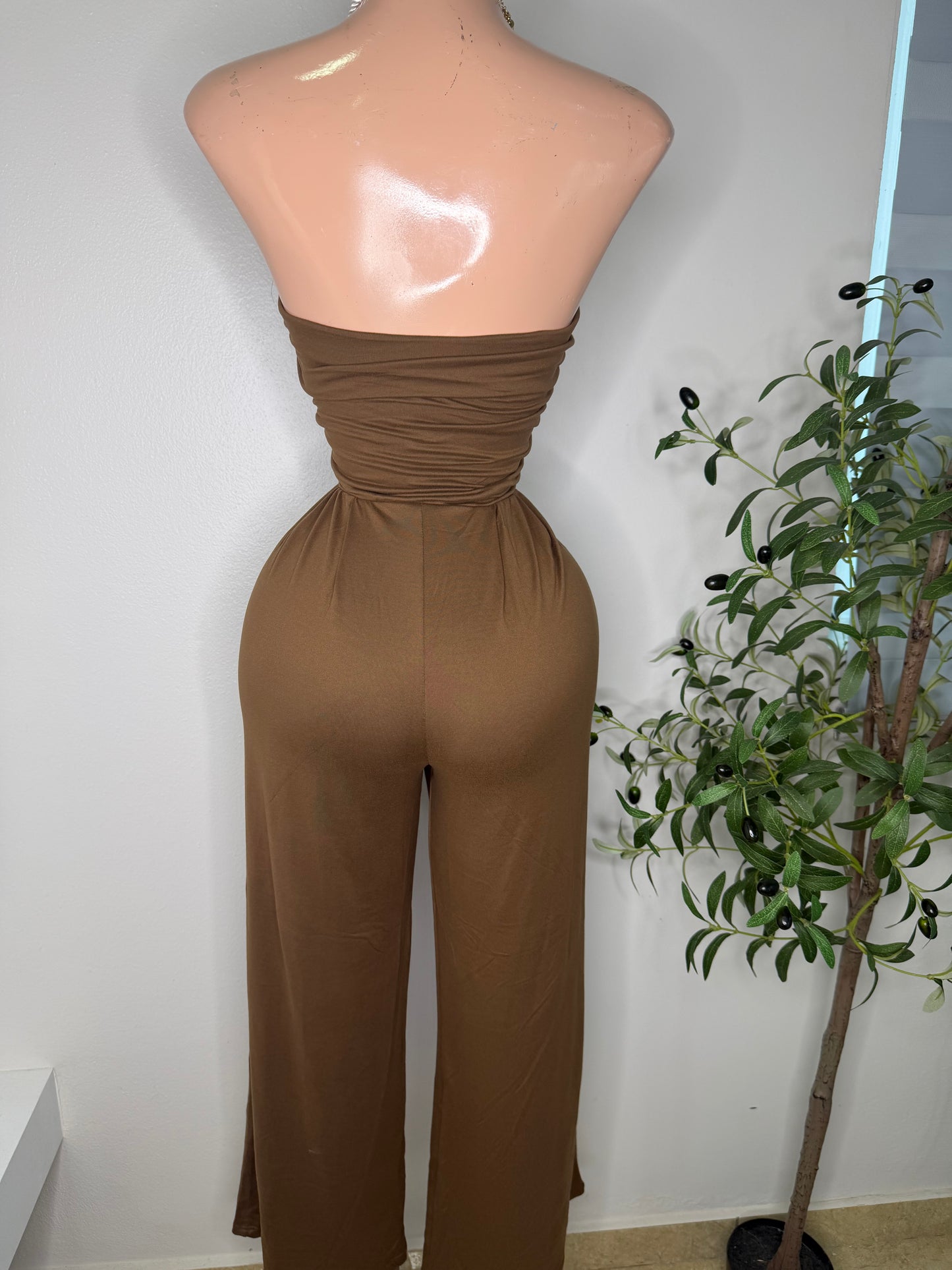 Súper Stretch Jumpsuit in Brown