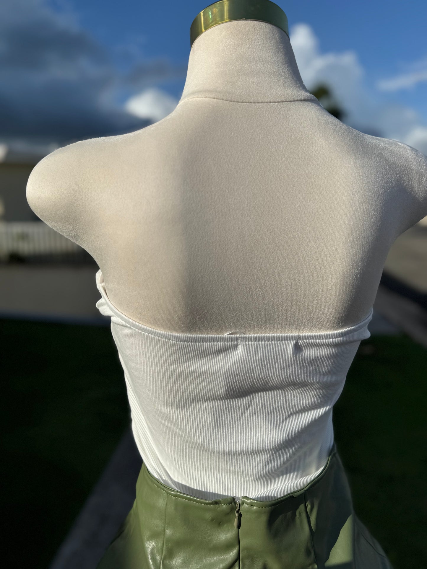 White Rose and Pearls Top