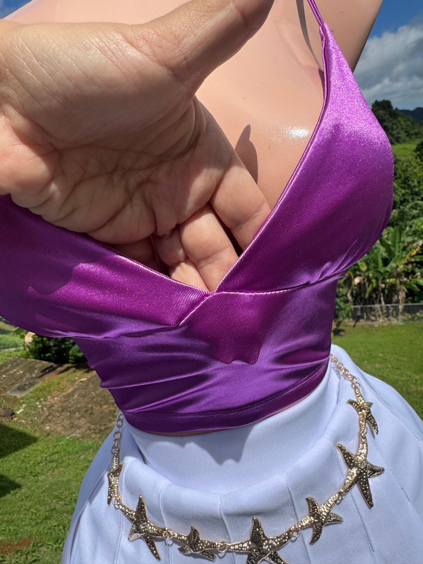Satin Candy Purple Top
