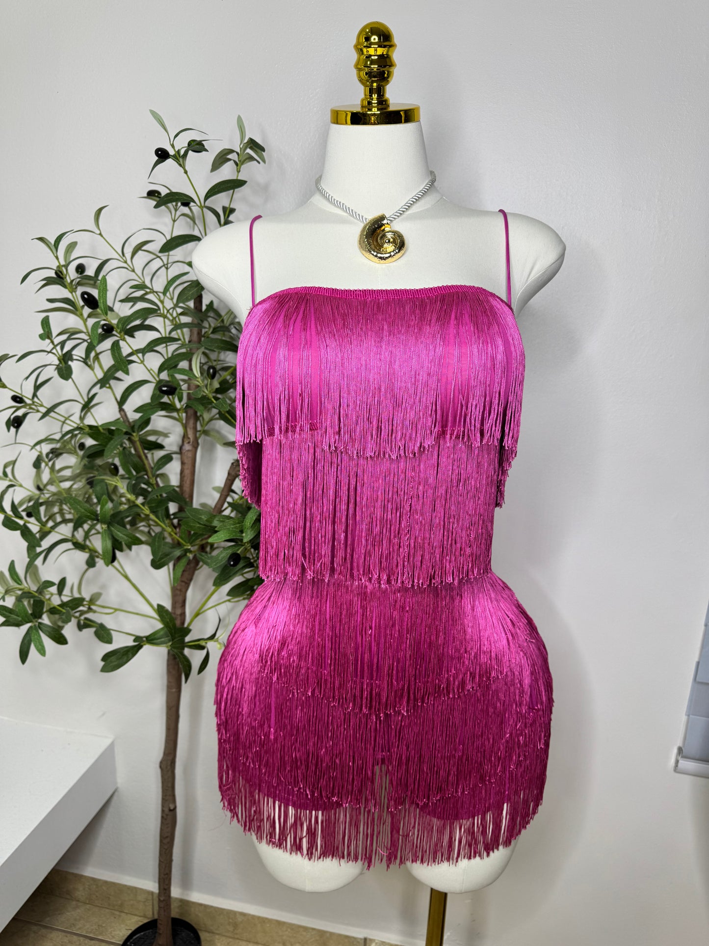 Purple Fringe Romper