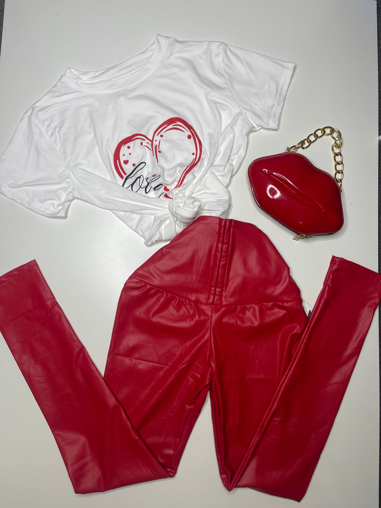 Leggins Faja Cuero Rojo ❤️