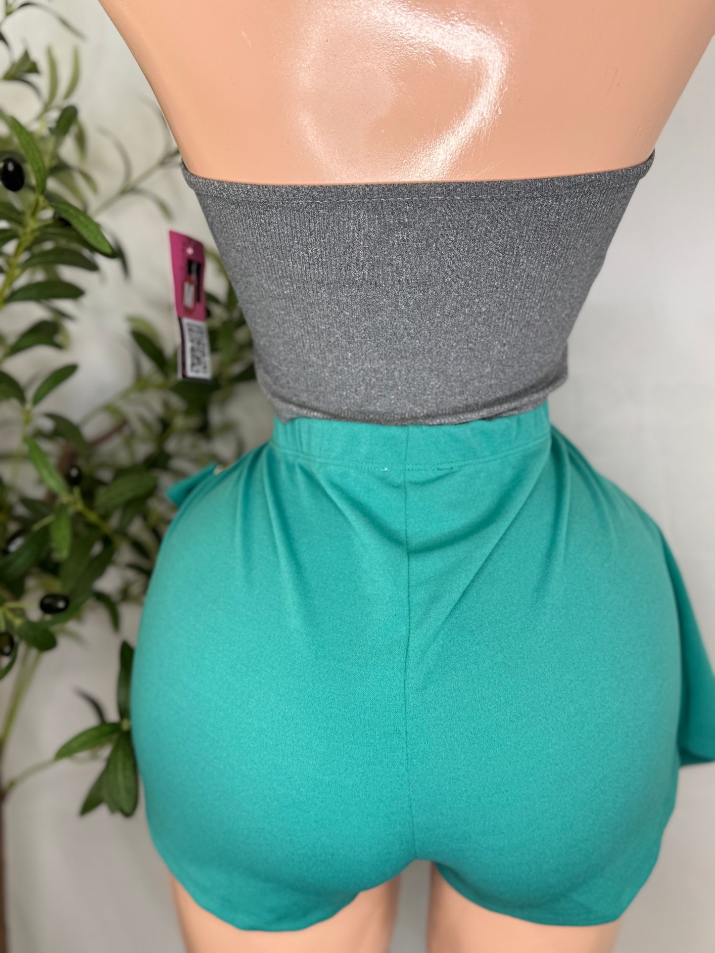 Side Bow Skort in Teal
