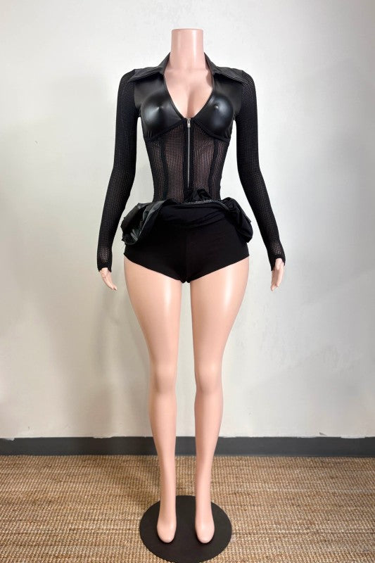Faux Leather Dress