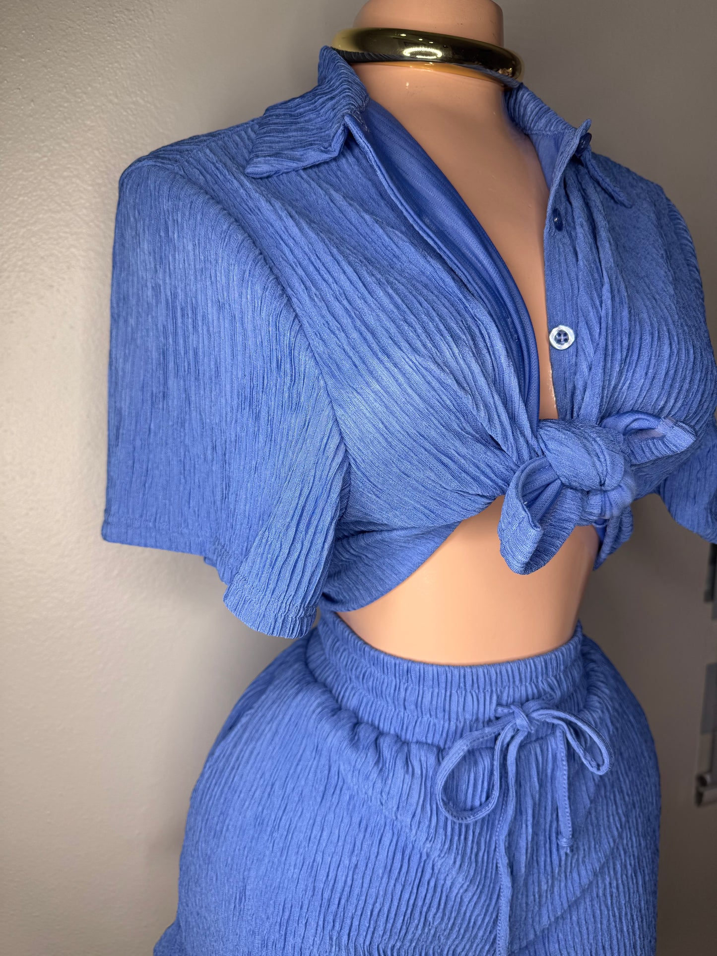 Set Esencial manga corta en Azul