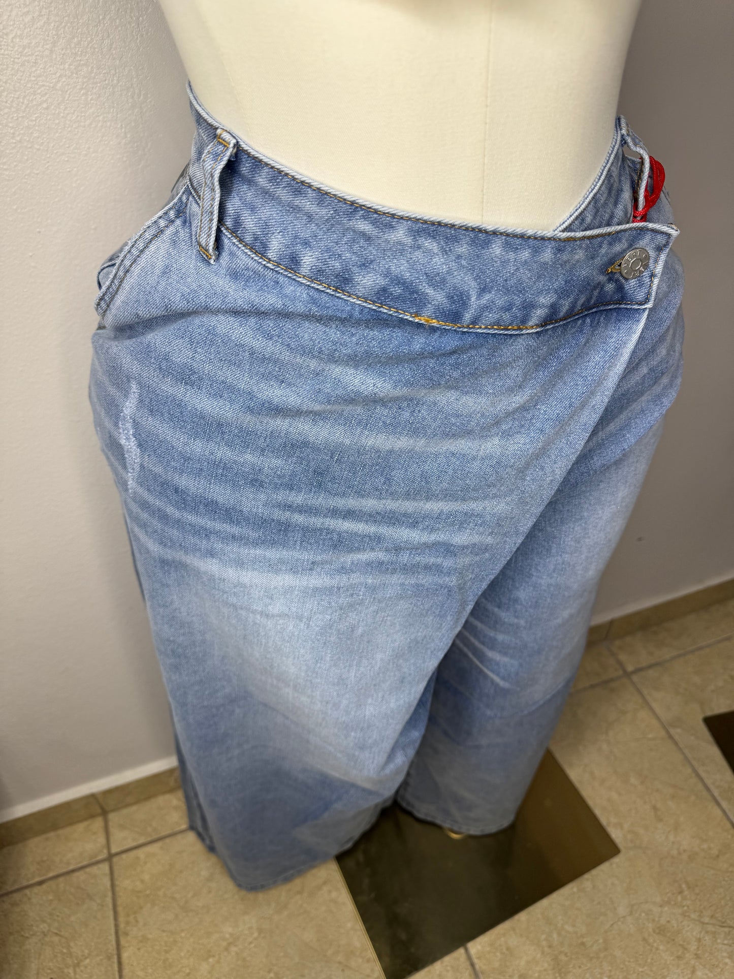 Wrap Waist Wide Jean ( VIBRANT )