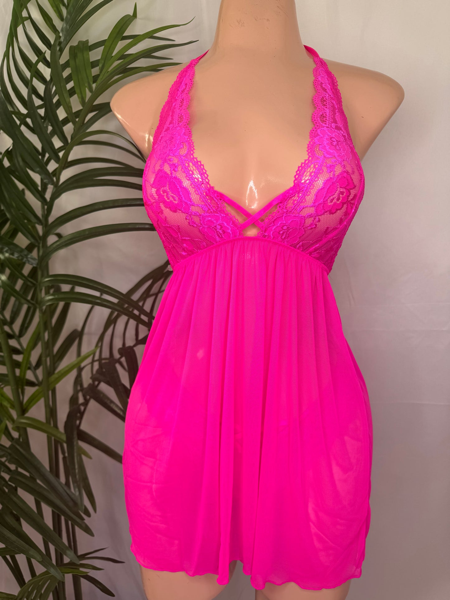 Pink Love Babydoll Set