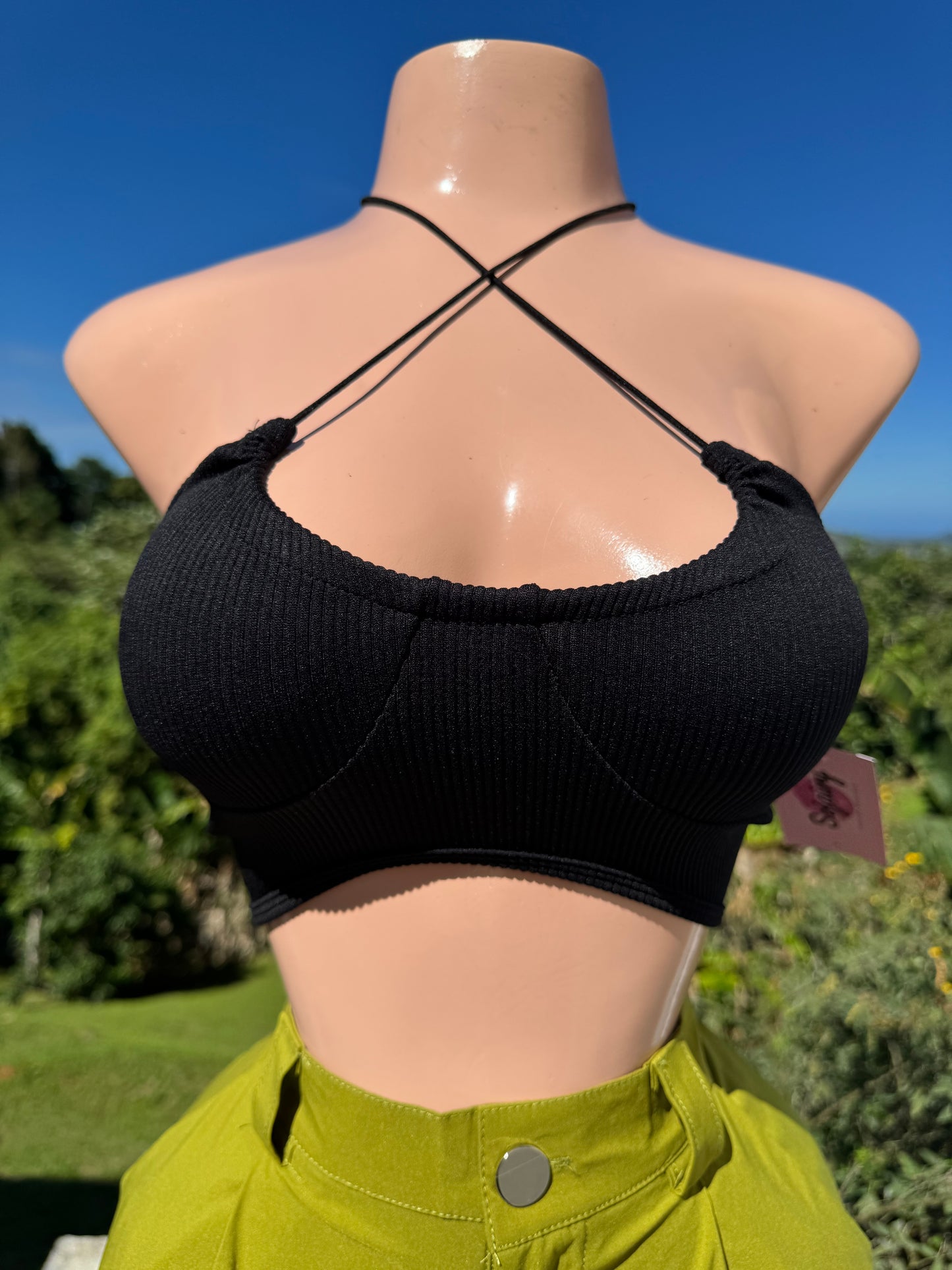 Black Crossed Top- One Size