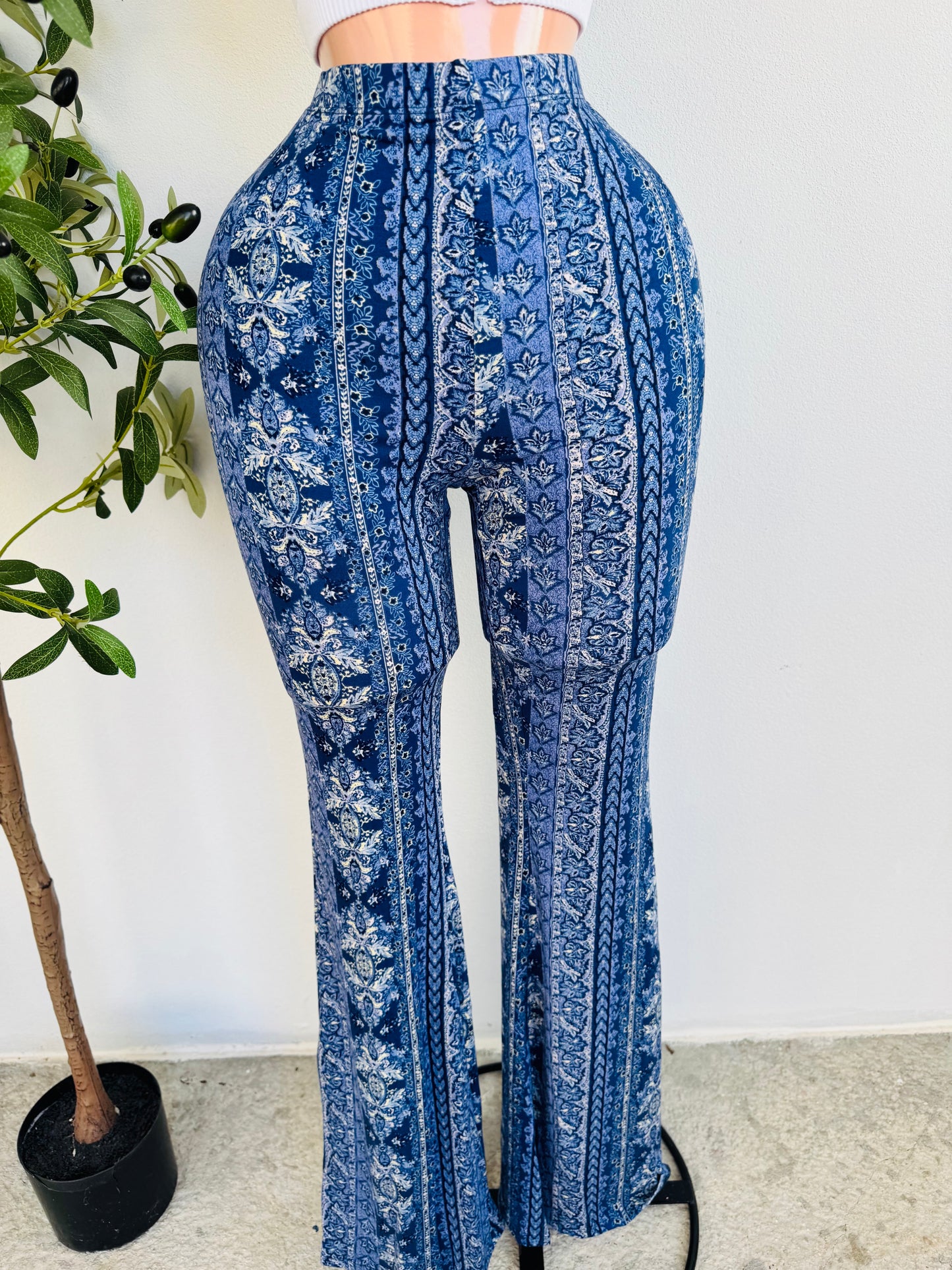 Blue Flare Pants
