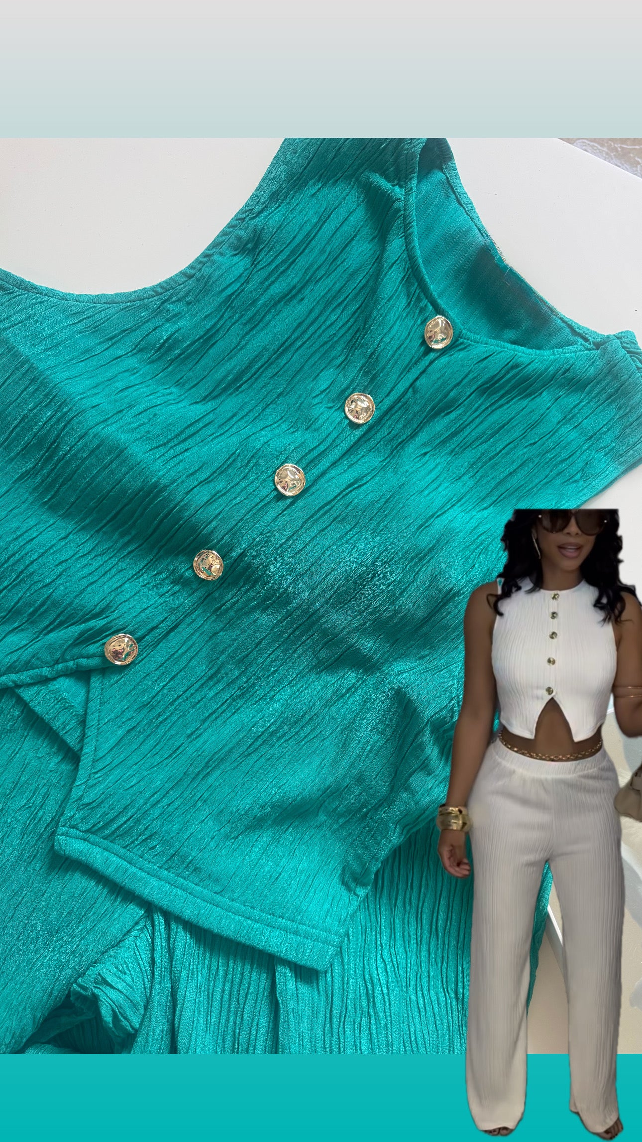Button Elegant Set in Jade