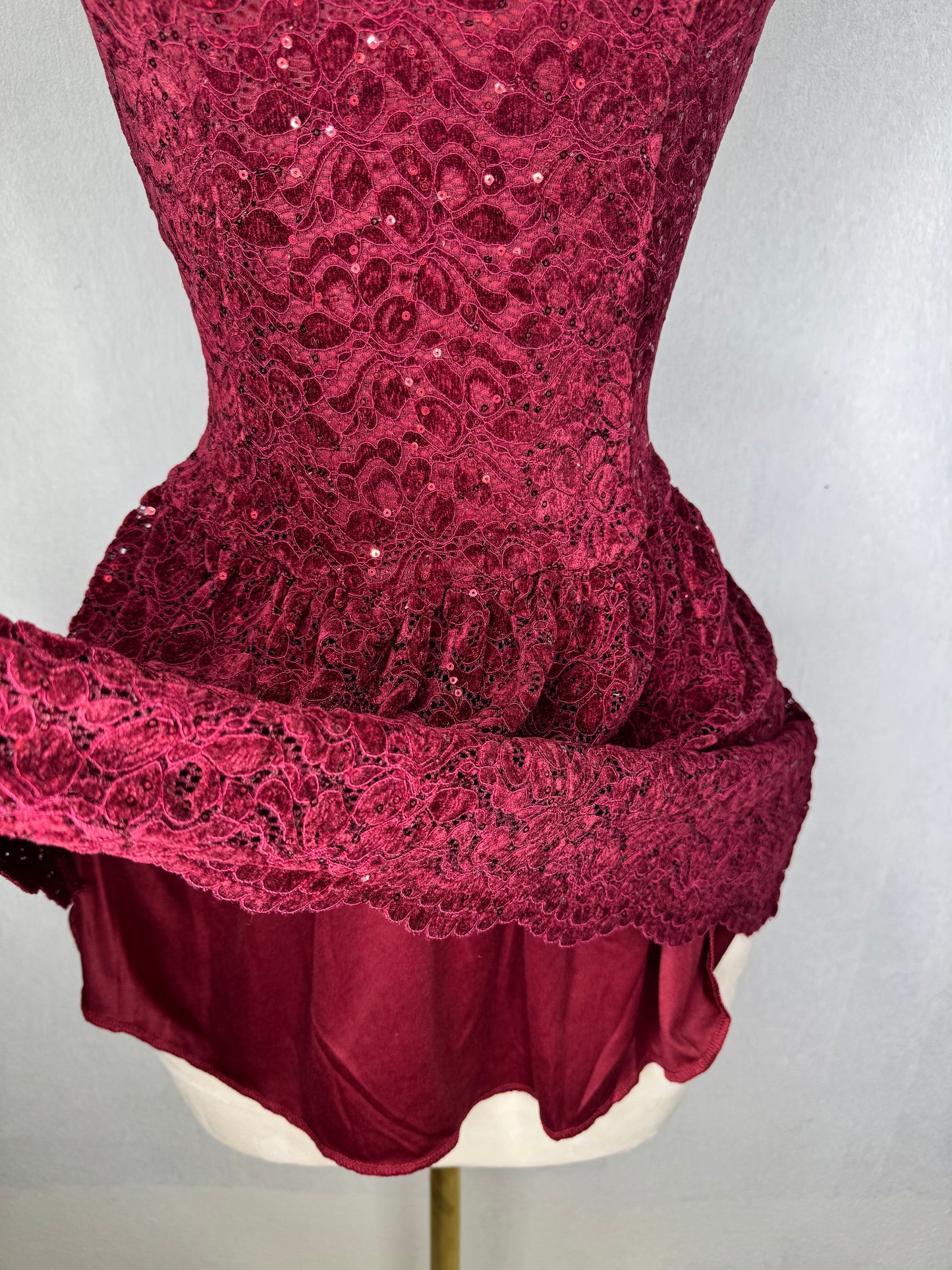 Elegant Dress in Burgundy