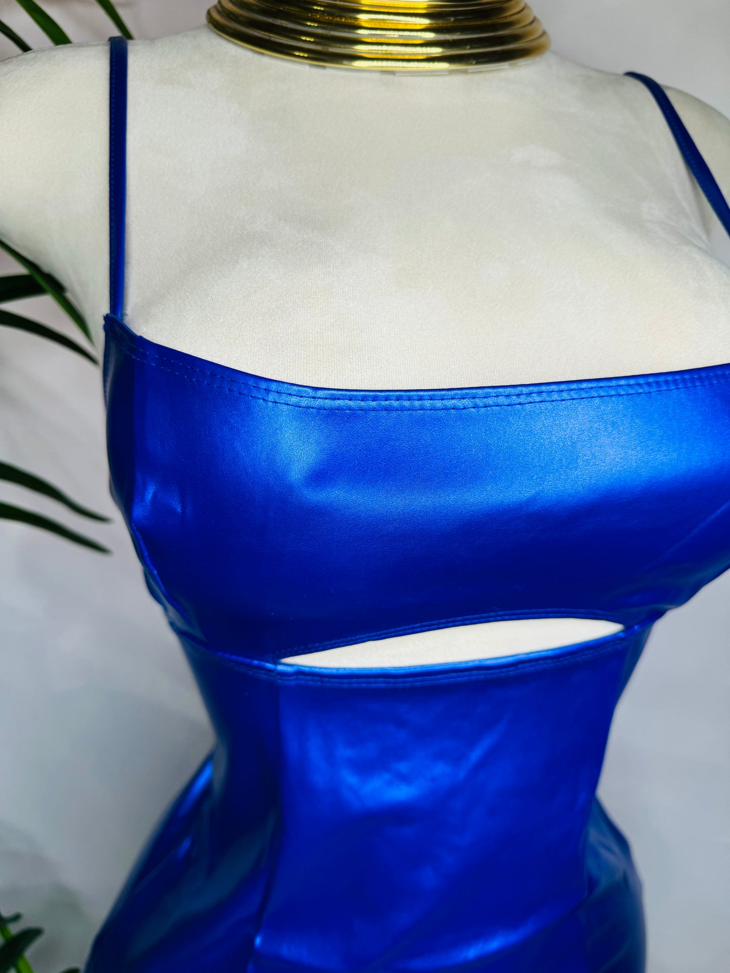 Royal Blue π Leather Dress