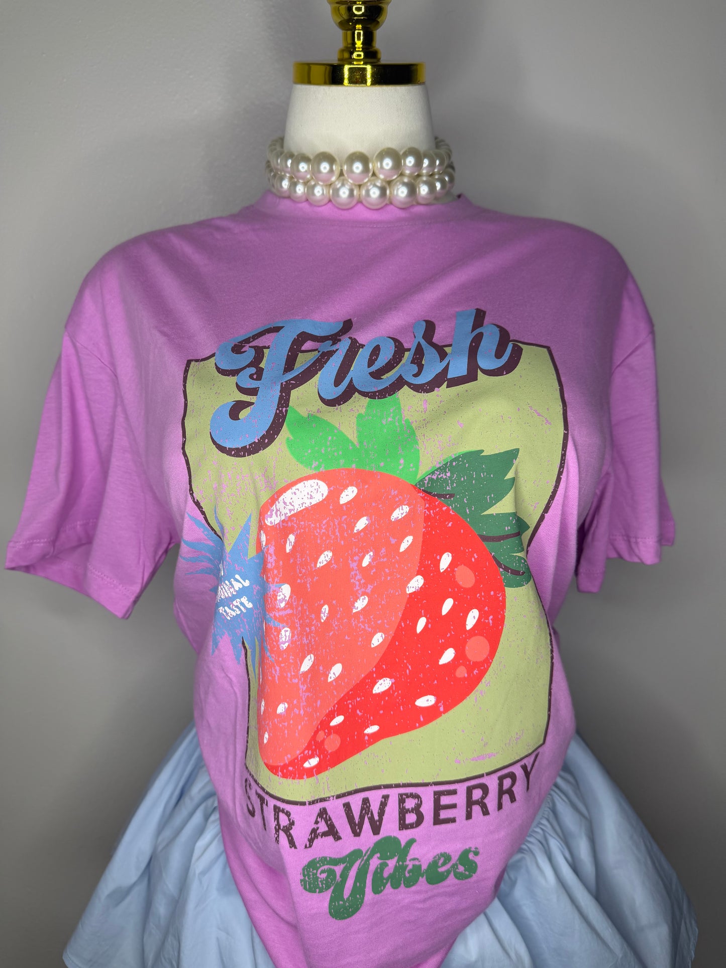 Fresh Strawberry π T shirt lilac