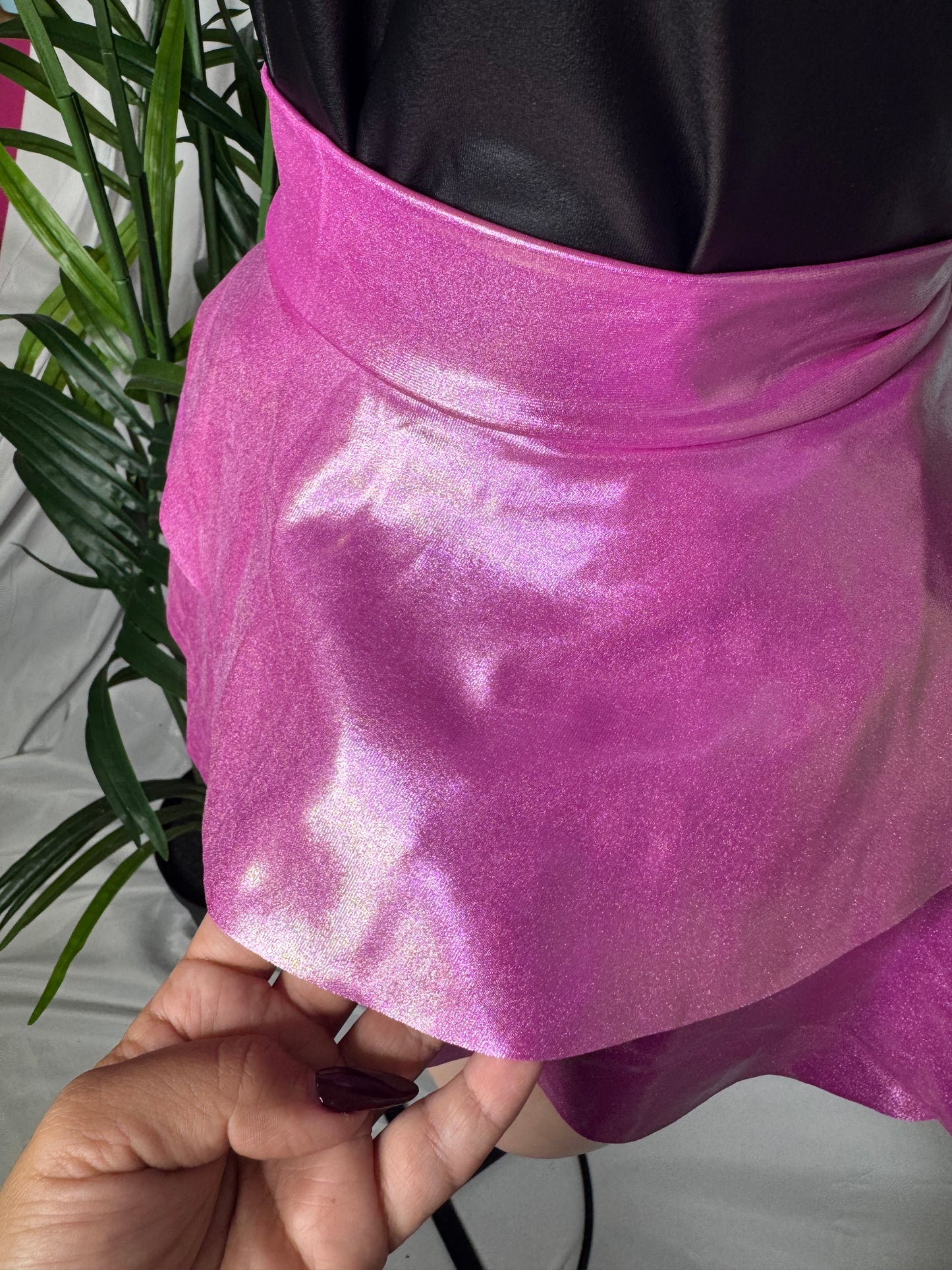 Foil Barbie Mini Skirt