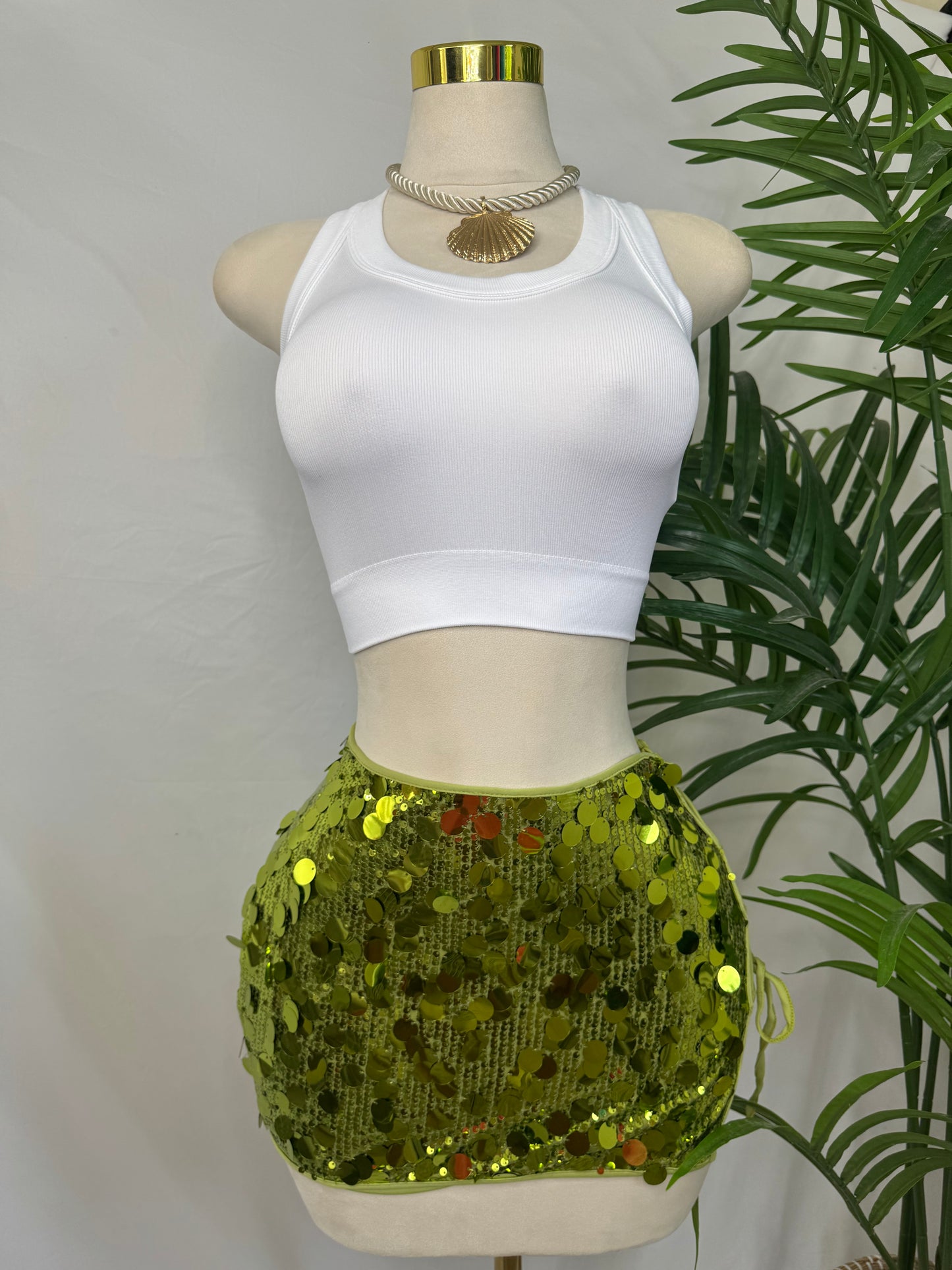 Falda Lentejuelas Verde