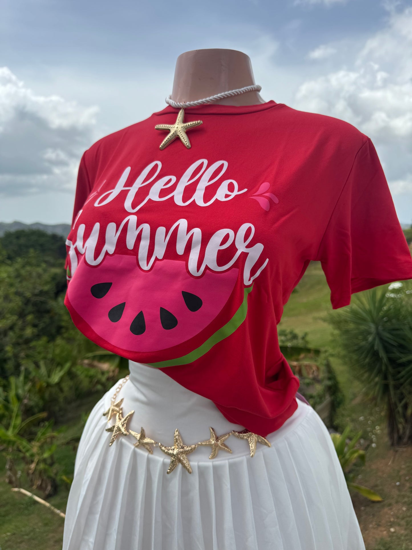 Hello Summer Watermelon π T Shirt