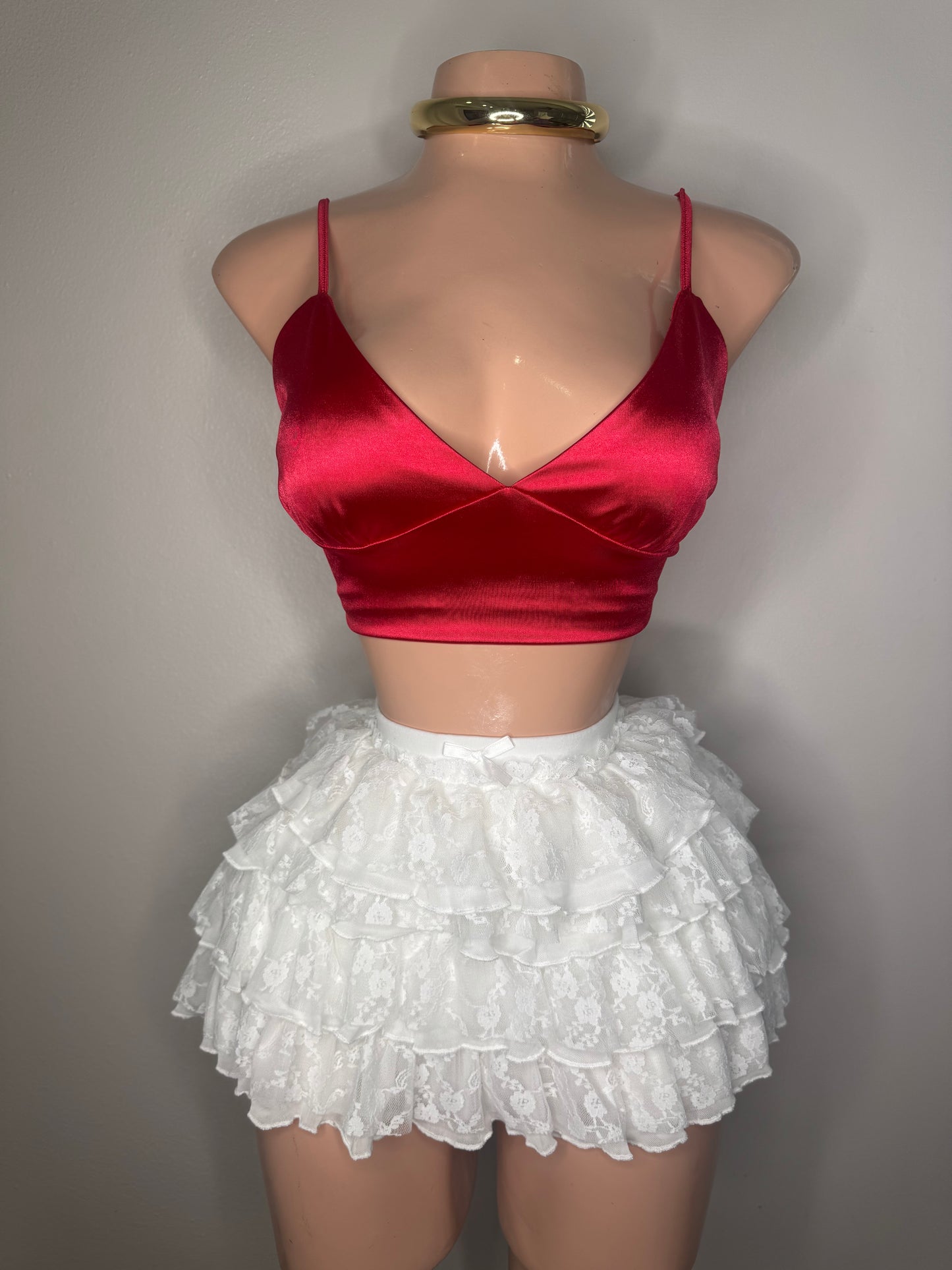 Red Satin Top