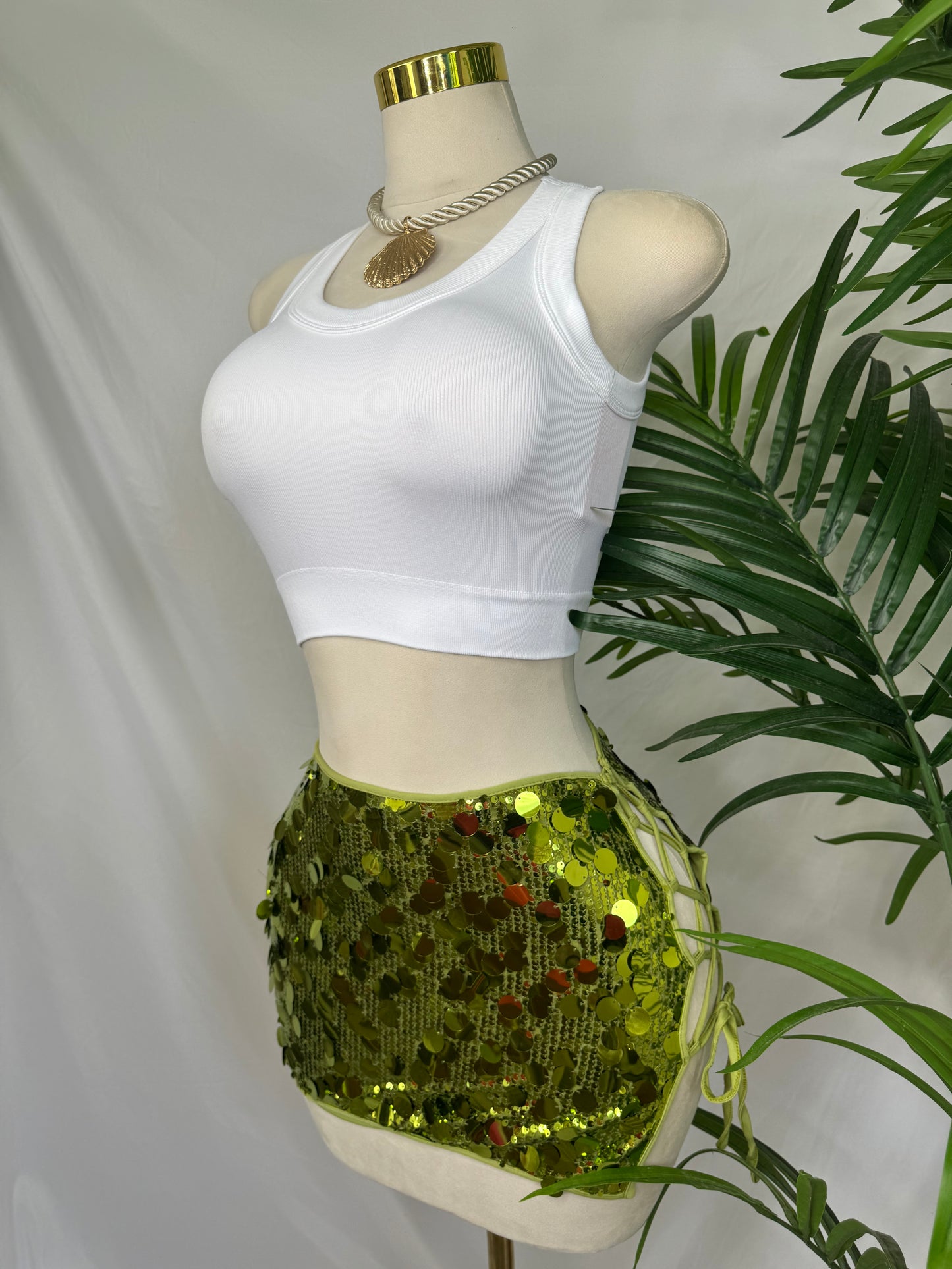 Falda Lentejuelas Verde