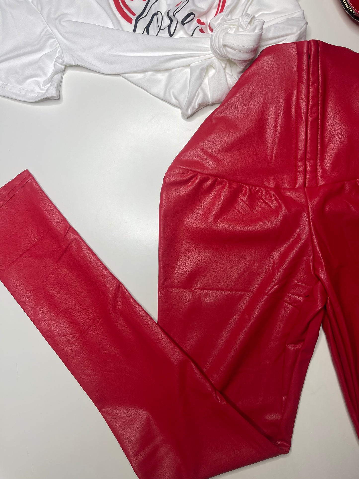 Leggins Faja Cuero Rojo ❤️