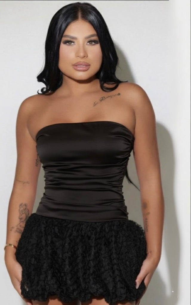 Stunning π Bubble Black Dress