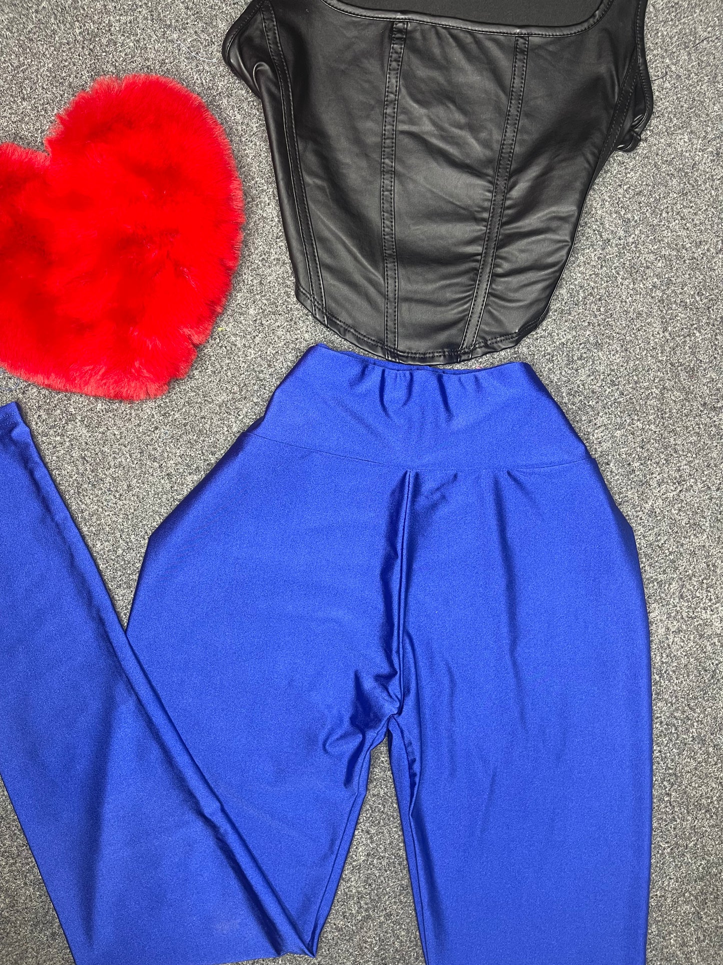 Satin Felling Leggins Pants Royal