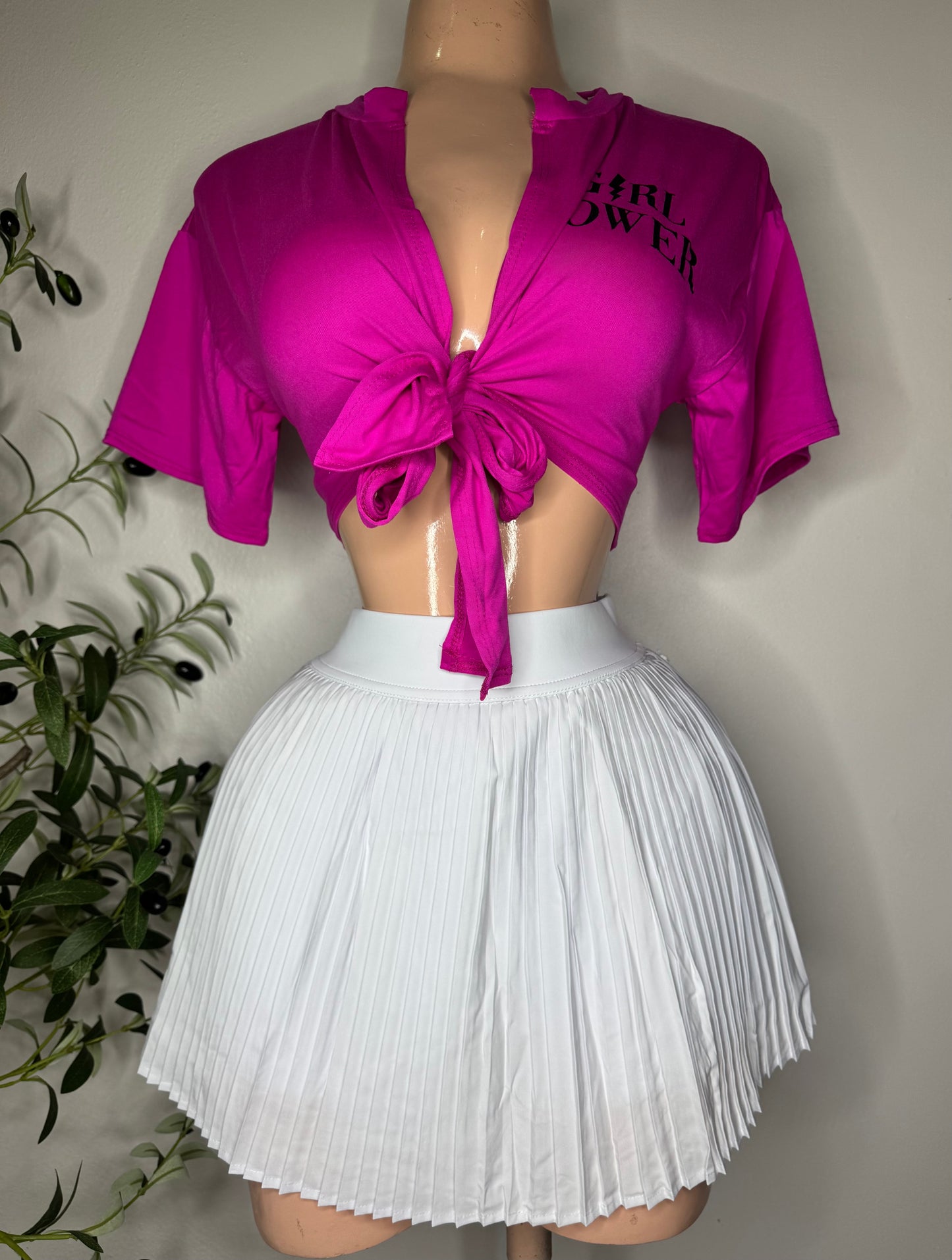Chic Tenis Skort in White