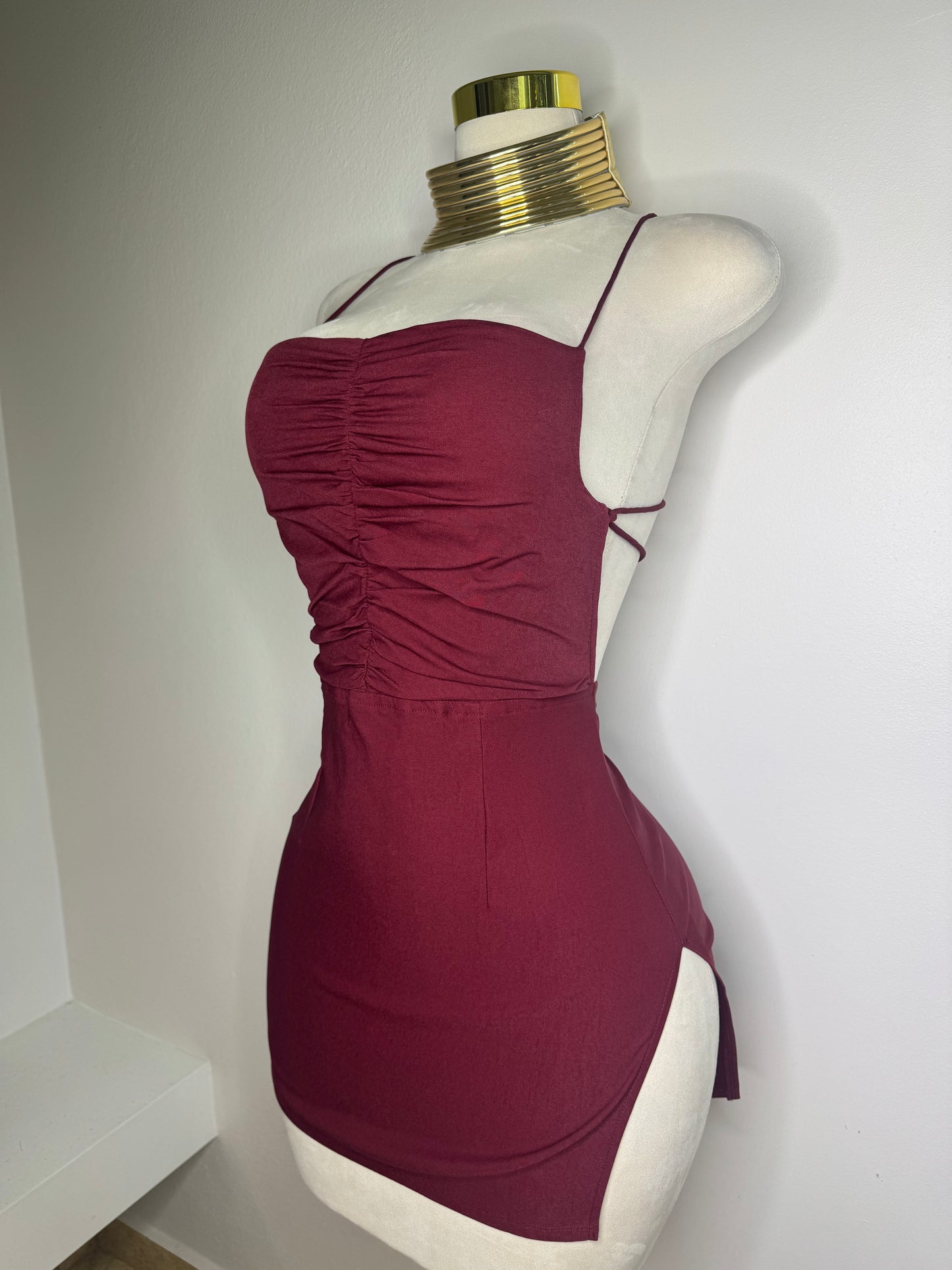 Burgundy Sexy Dress