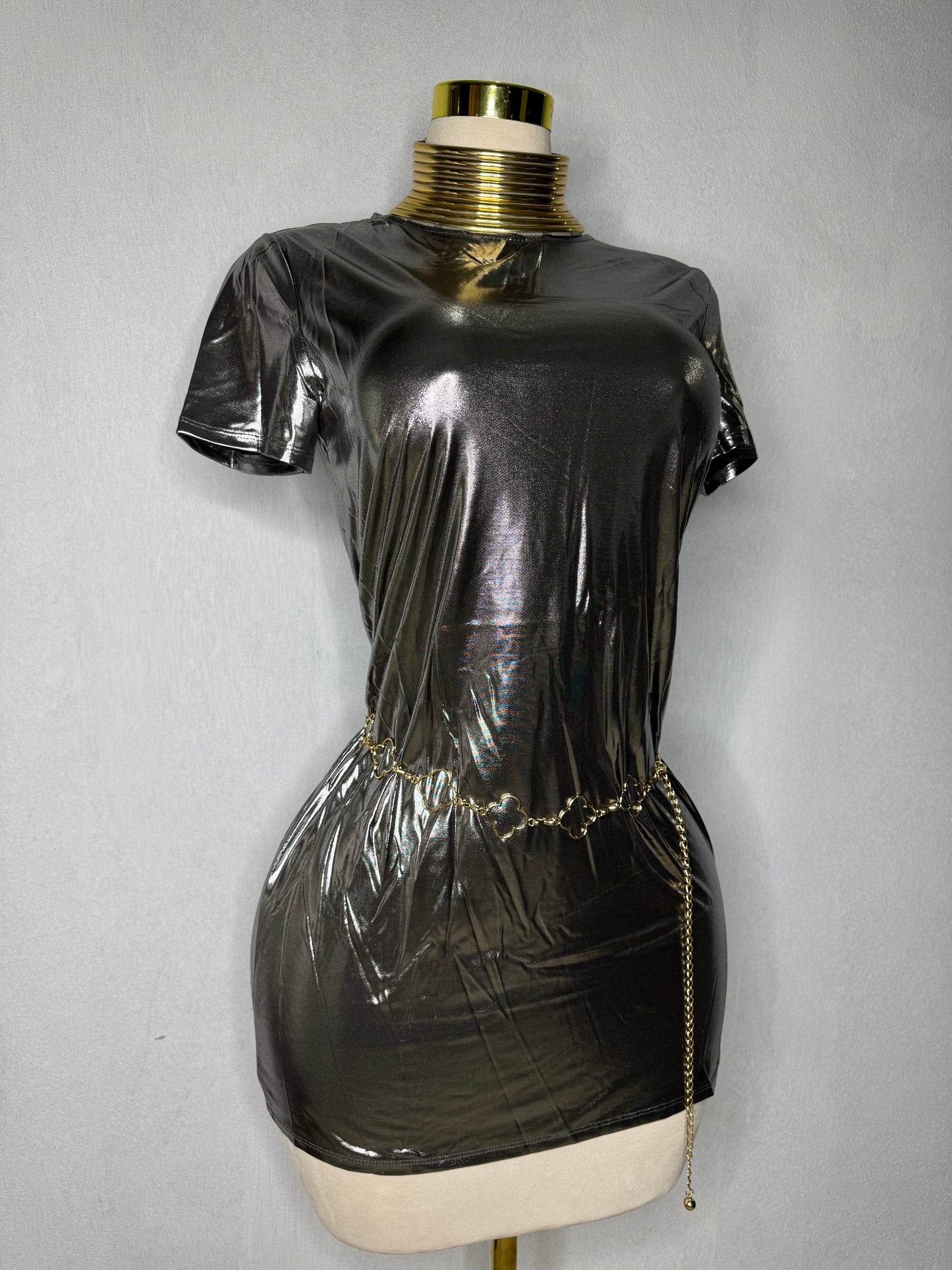 Silver Foil Dress
