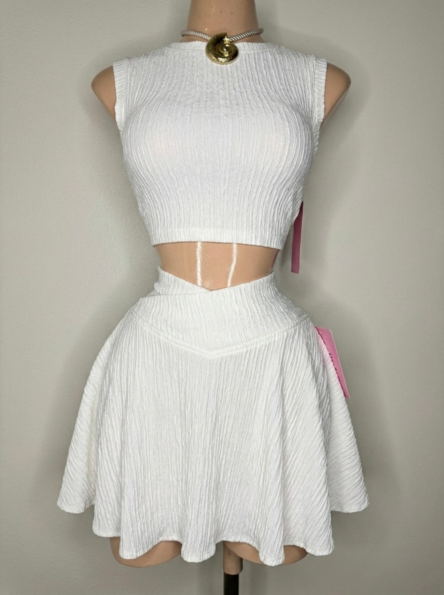 Basic Skort Set in White