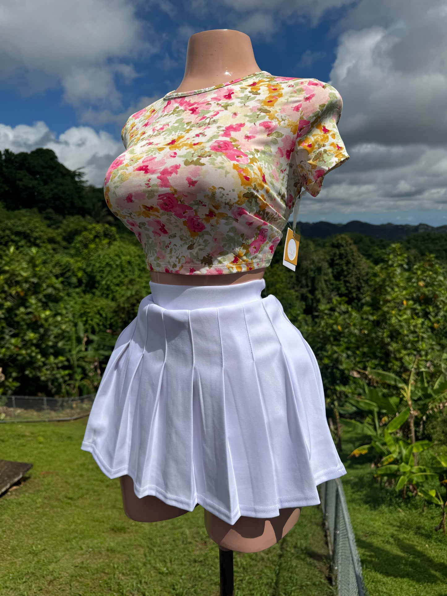 Top Florecitas Open Back
