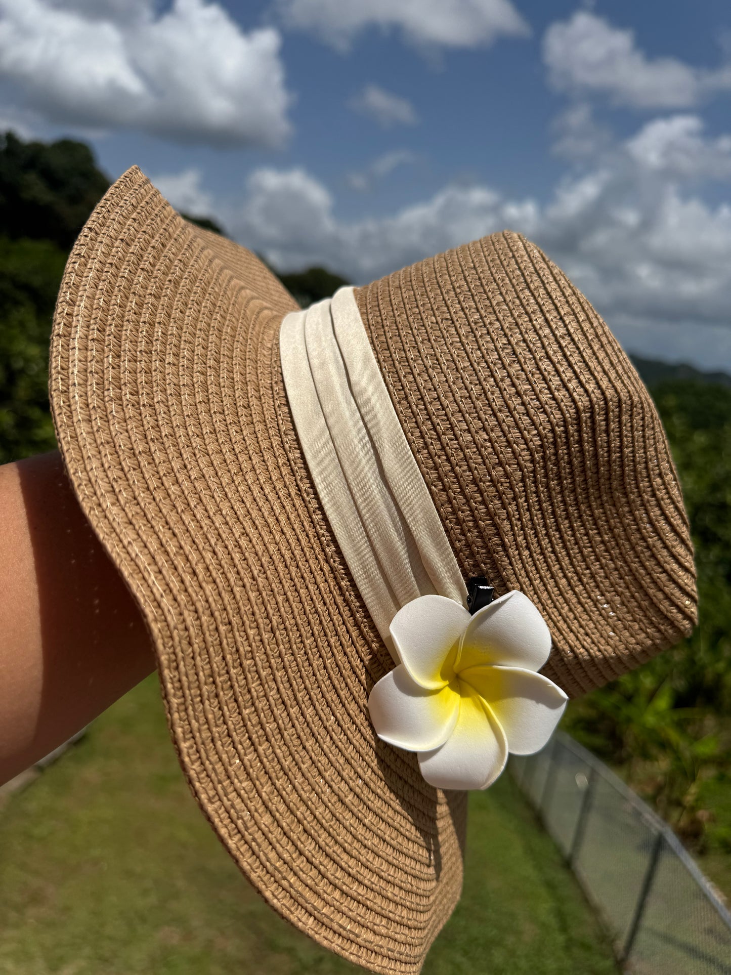 Verano Hat in Ivory with Hair Pin
