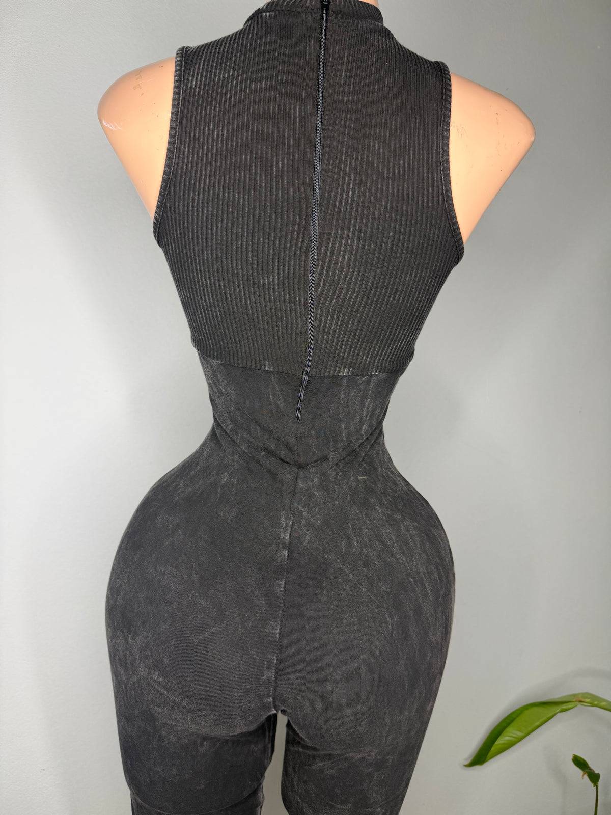 Mineral Black Corset Jumpsuit