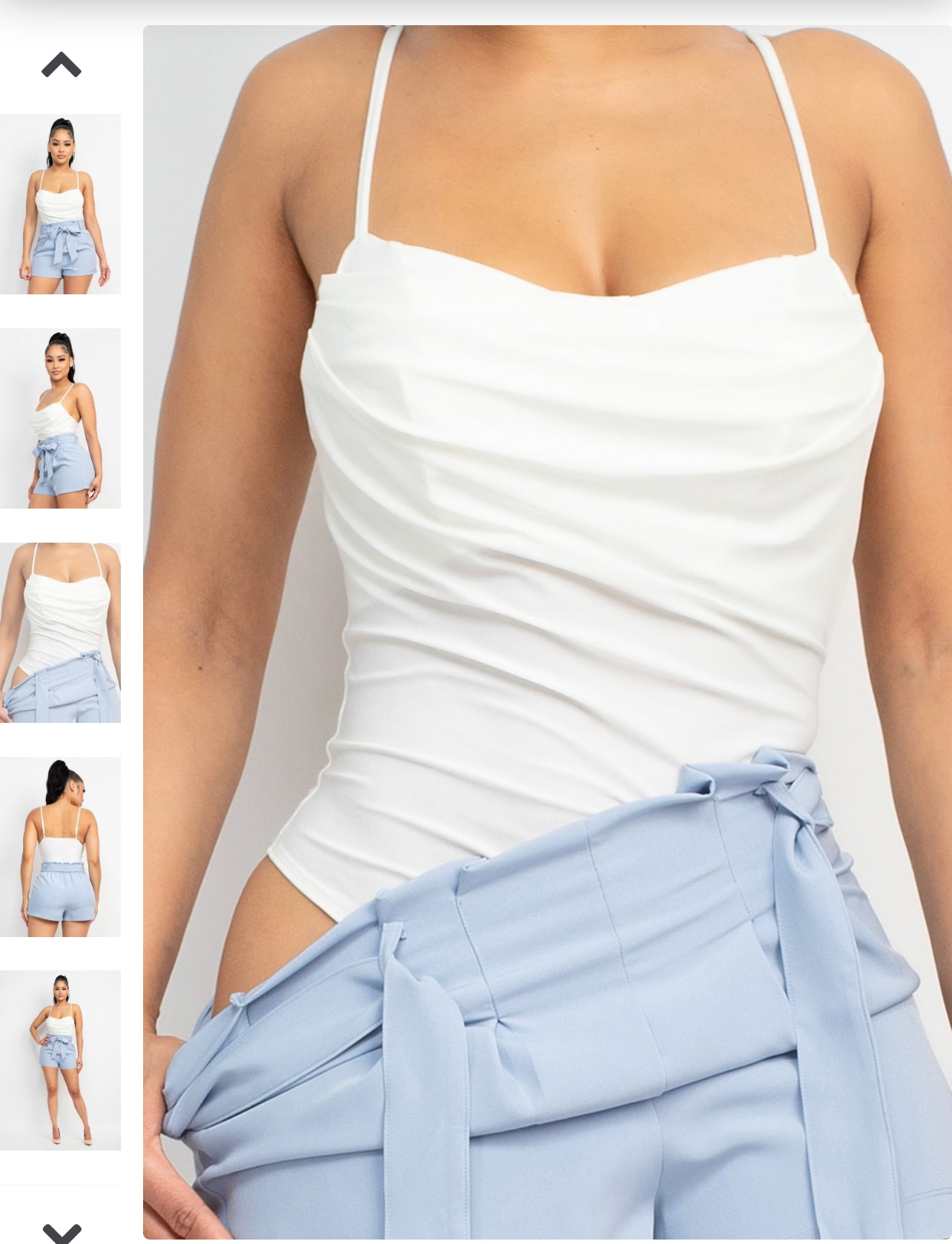 Doble Basic Bodysuit in white