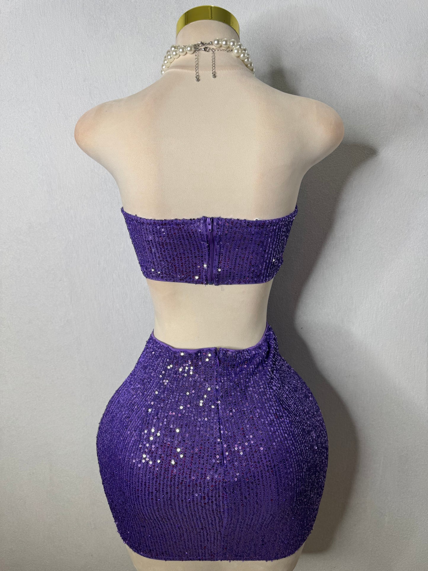 Sequined Babe Set in Lilac 💜