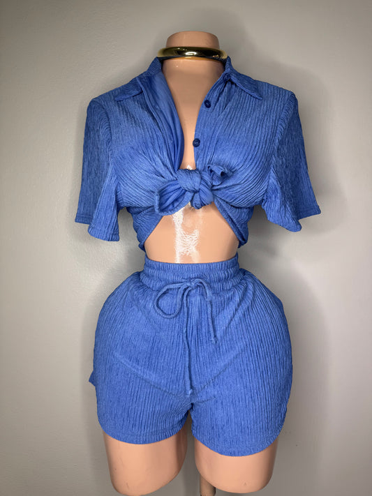 Set Esencial manga corta en Azul