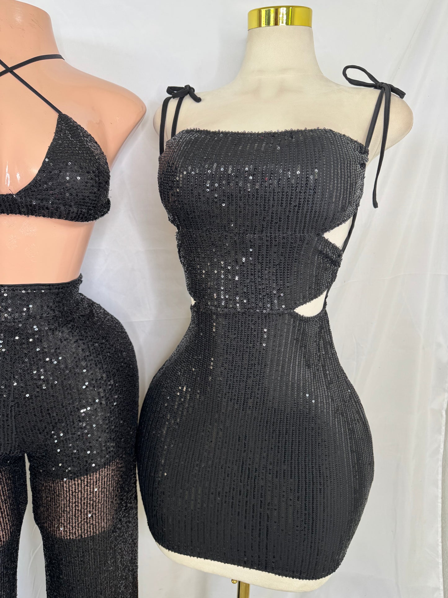 All Black Sequin Dress