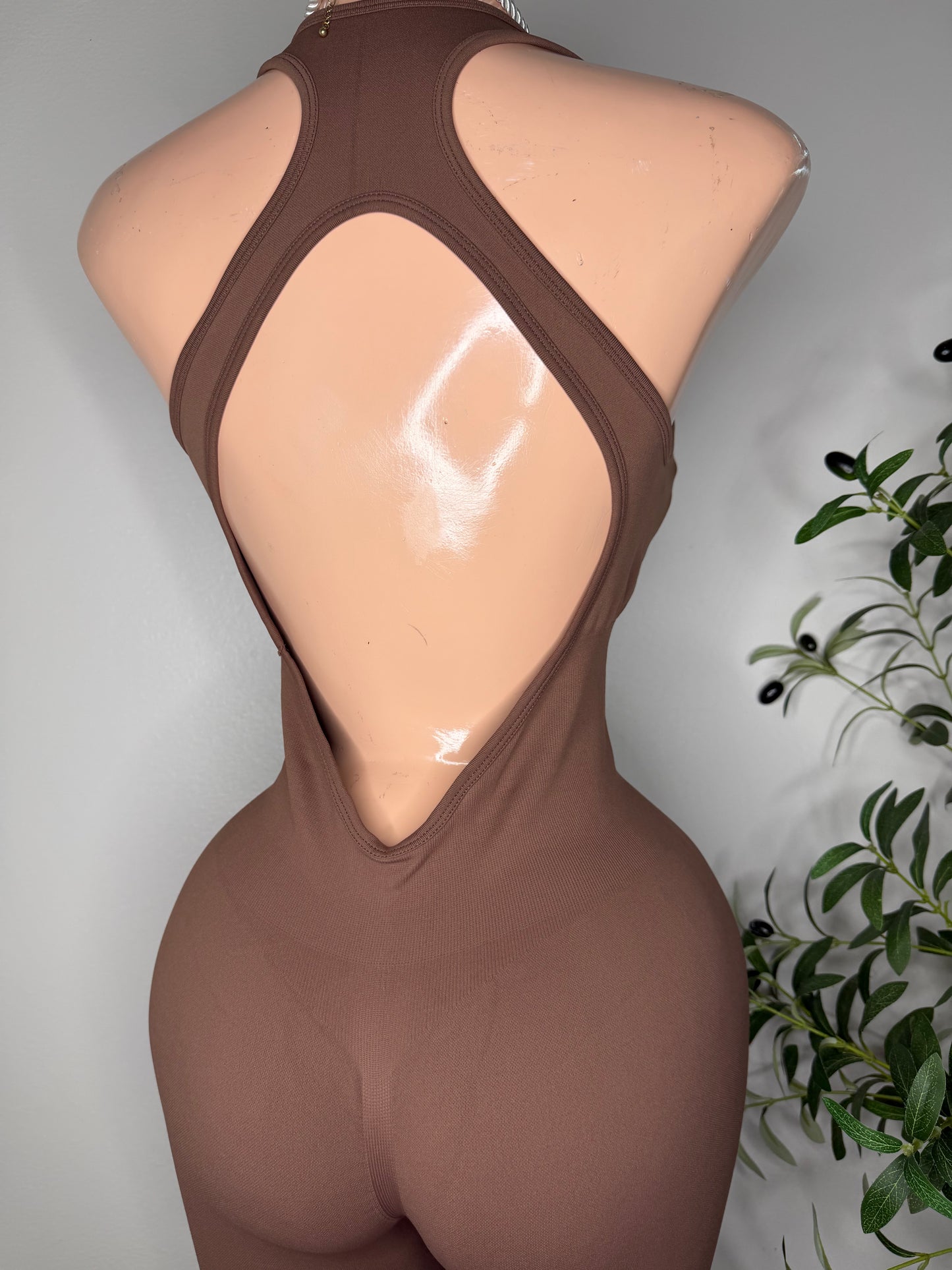 Brown Sport Jumpsuit