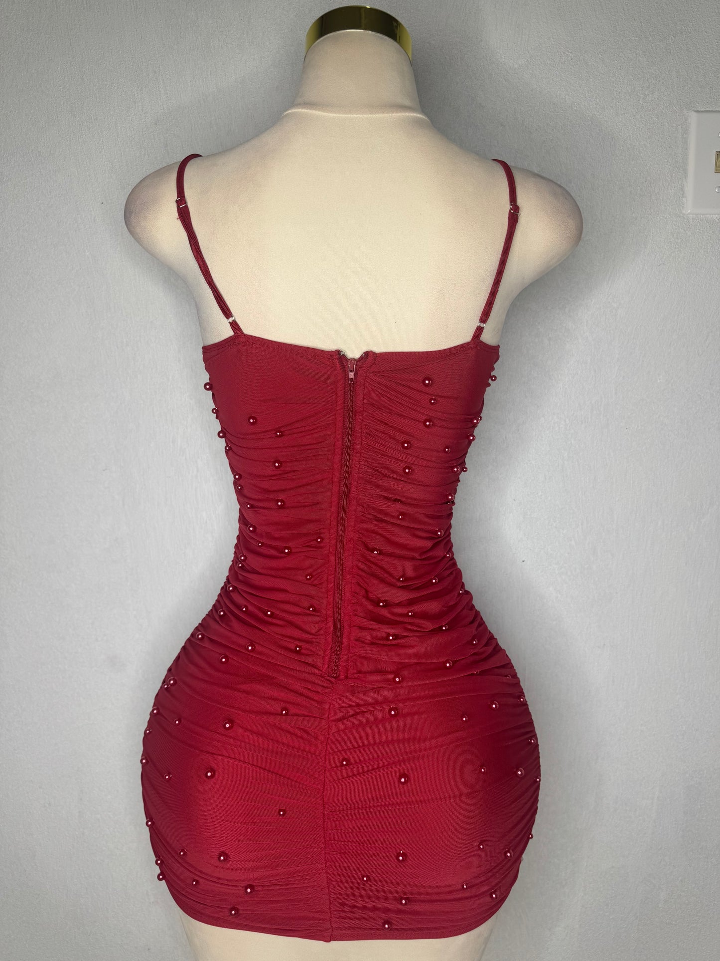 Red and Pearls Dress