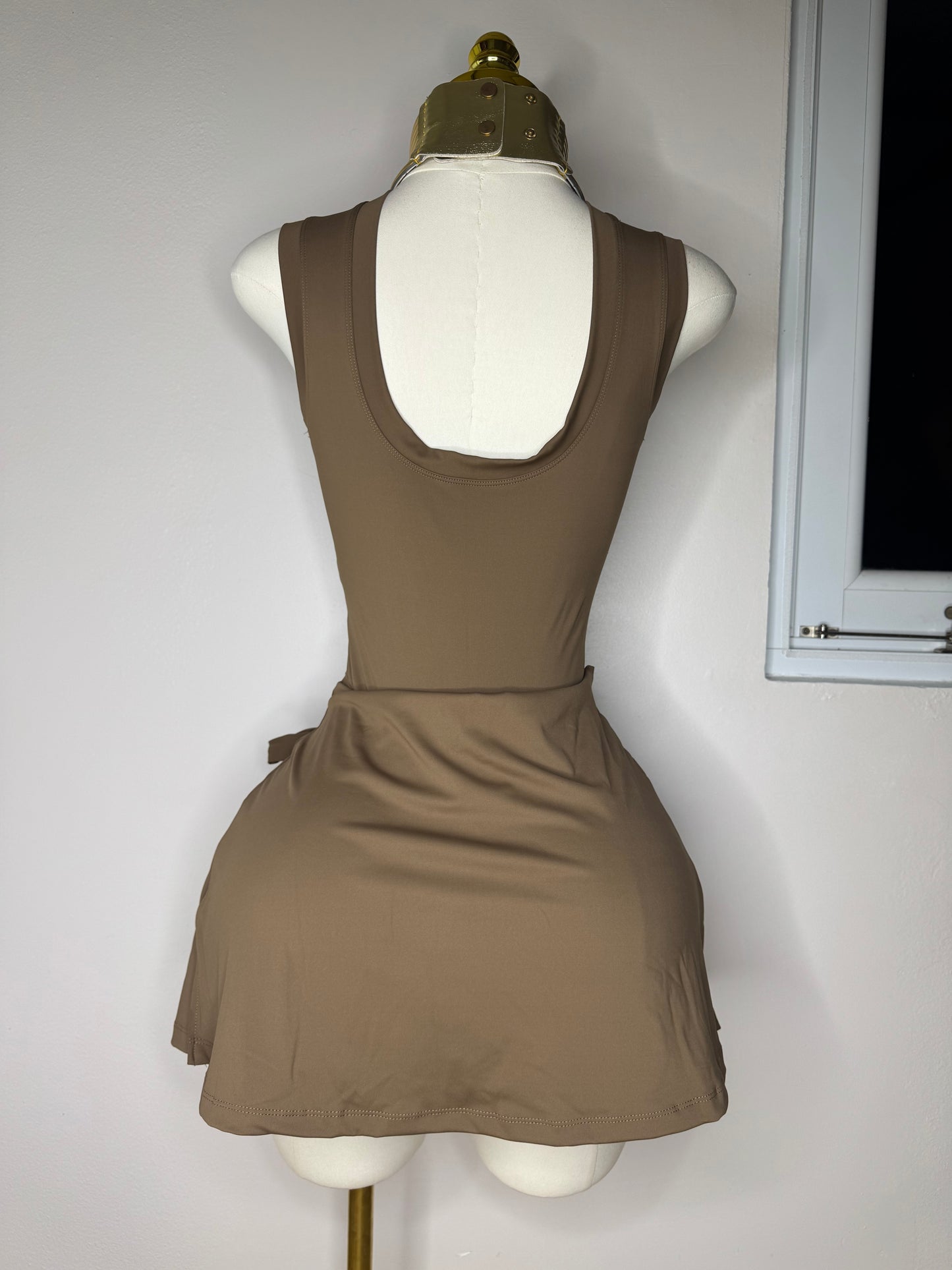 Sporty Dress in Café