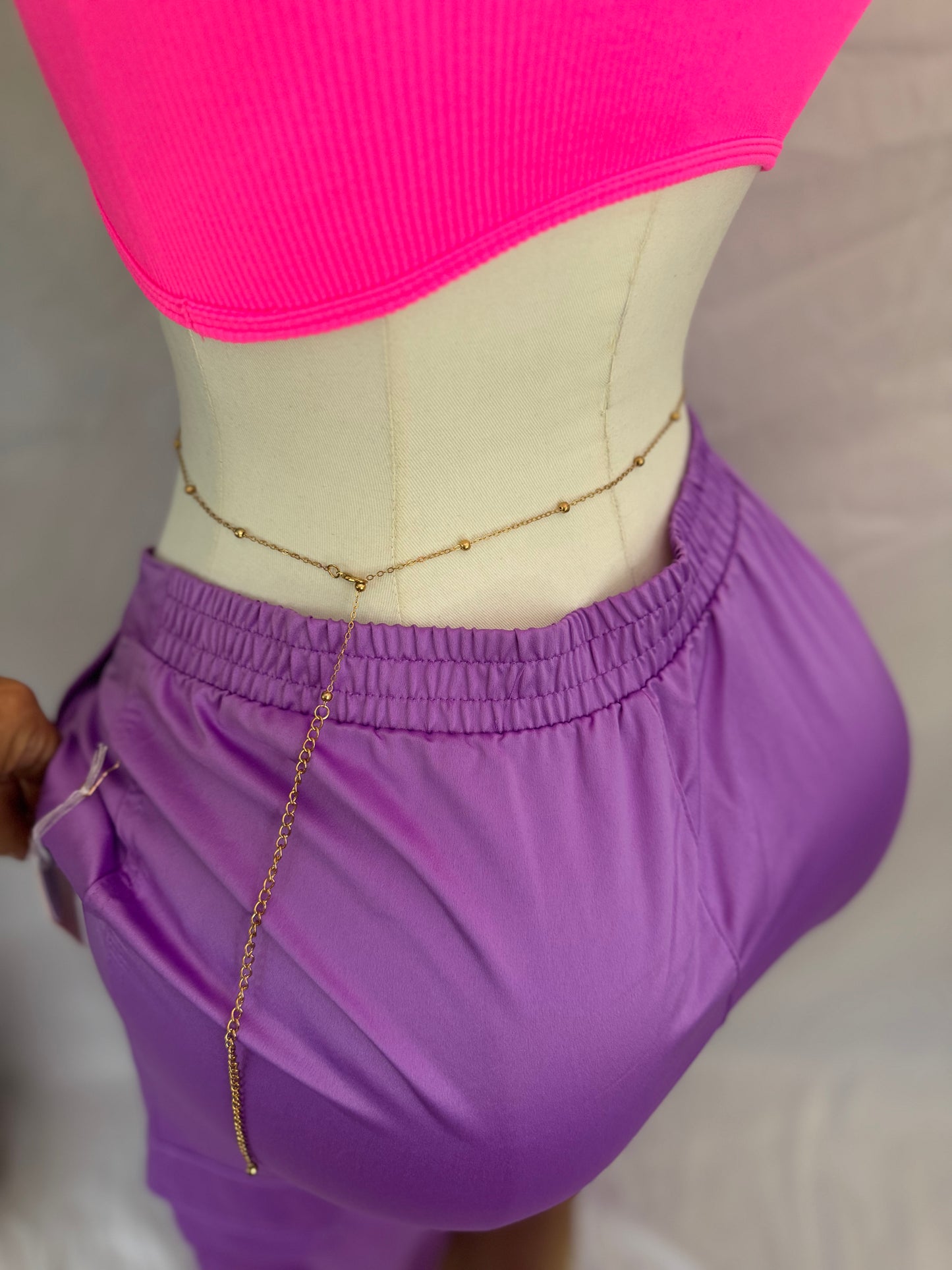 Cargo Satin Pant ( Purple)