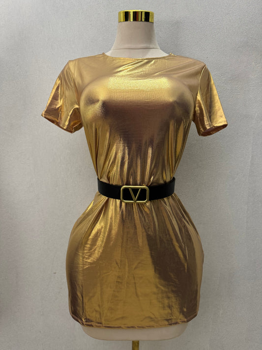 Gold Foil Dress