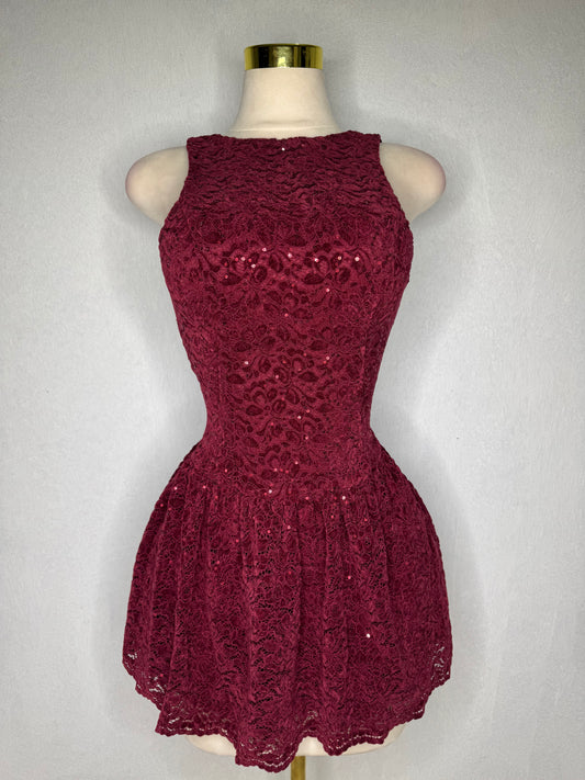 Elegant Dress in Burgundy
