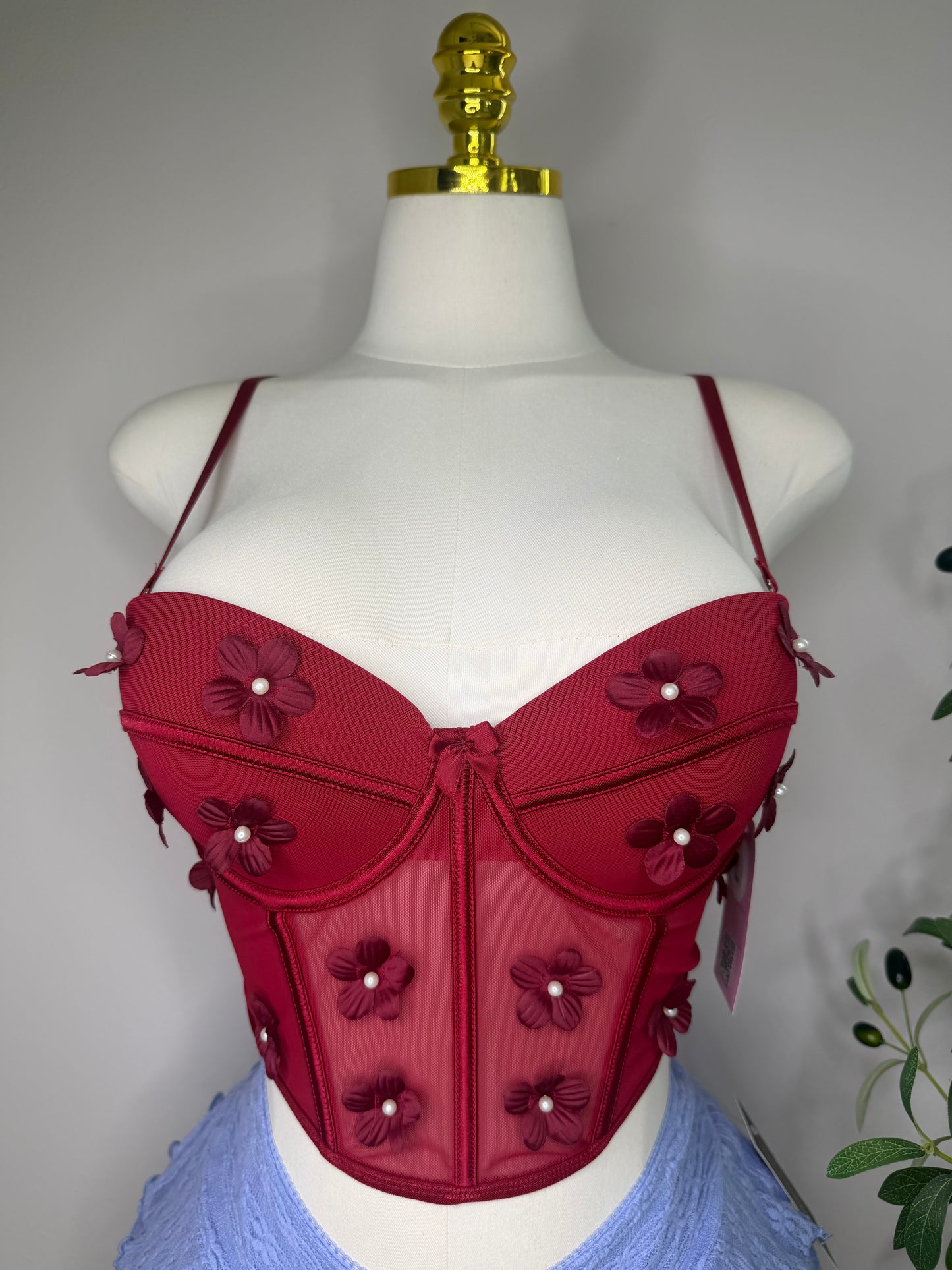 Pearl Flowers Bustier