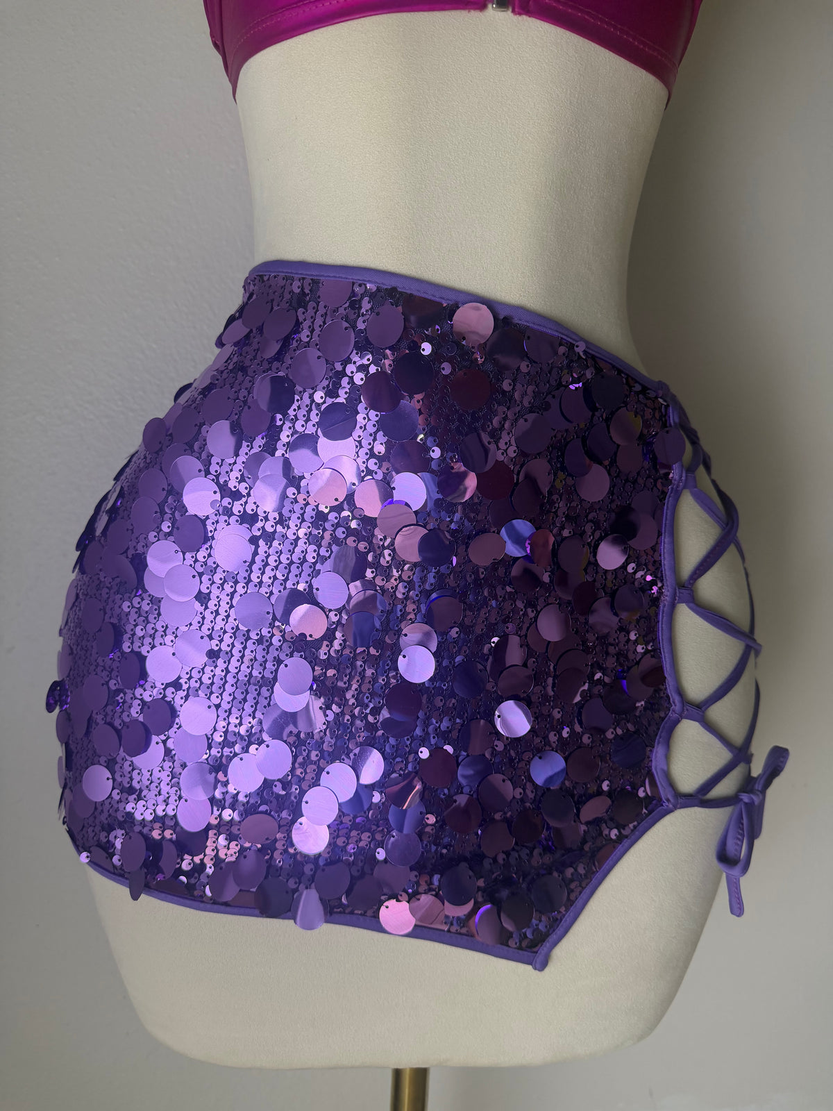 Falda Lentejuelas Violeta