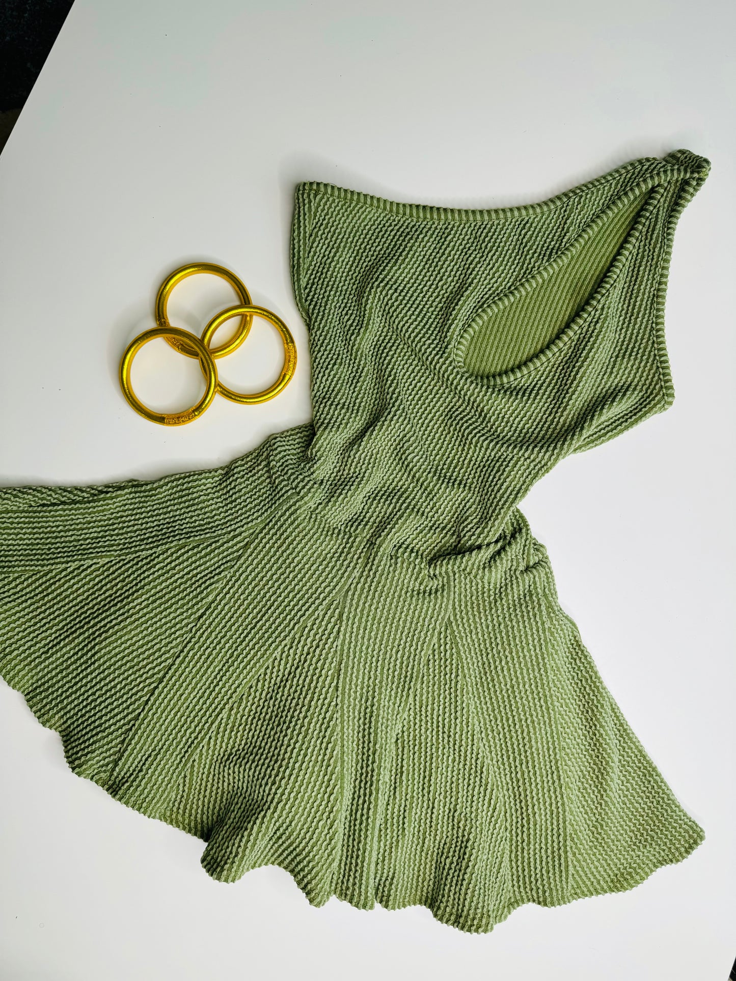 One Shoulder Dress in Olive