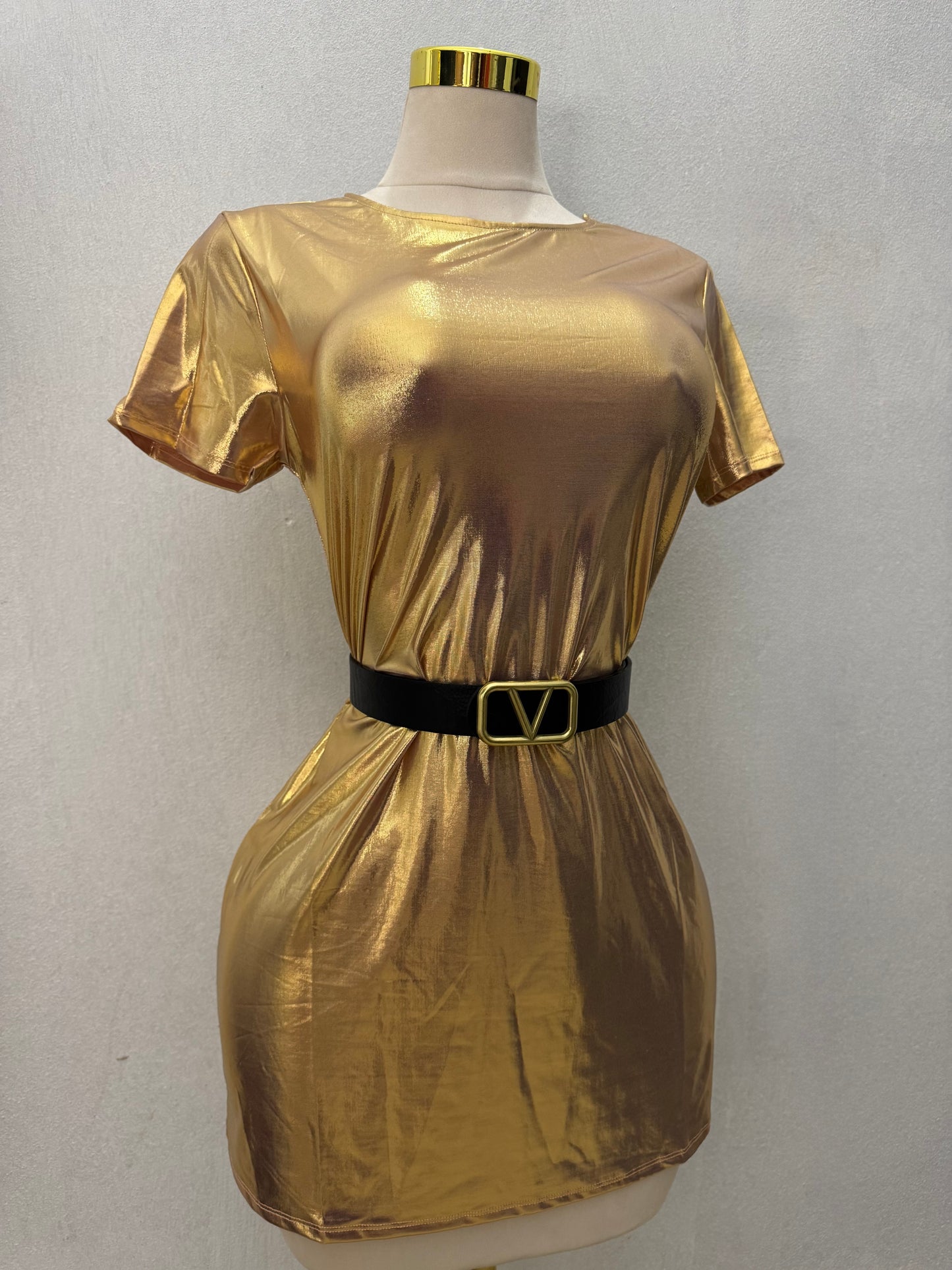 Gold Foil Dress